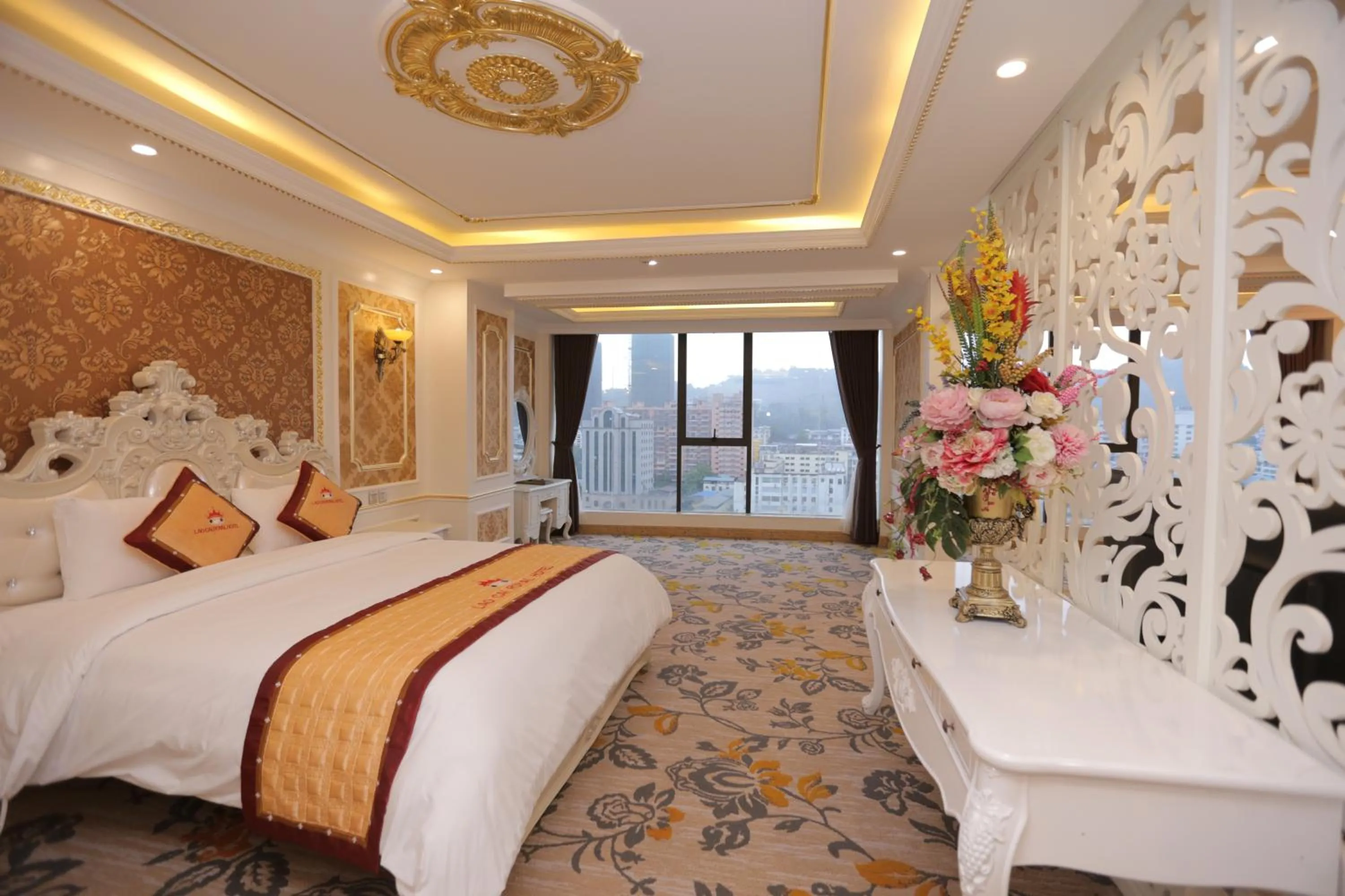 Photo of the whole room, Bed in Lao Cai Royal Hotel