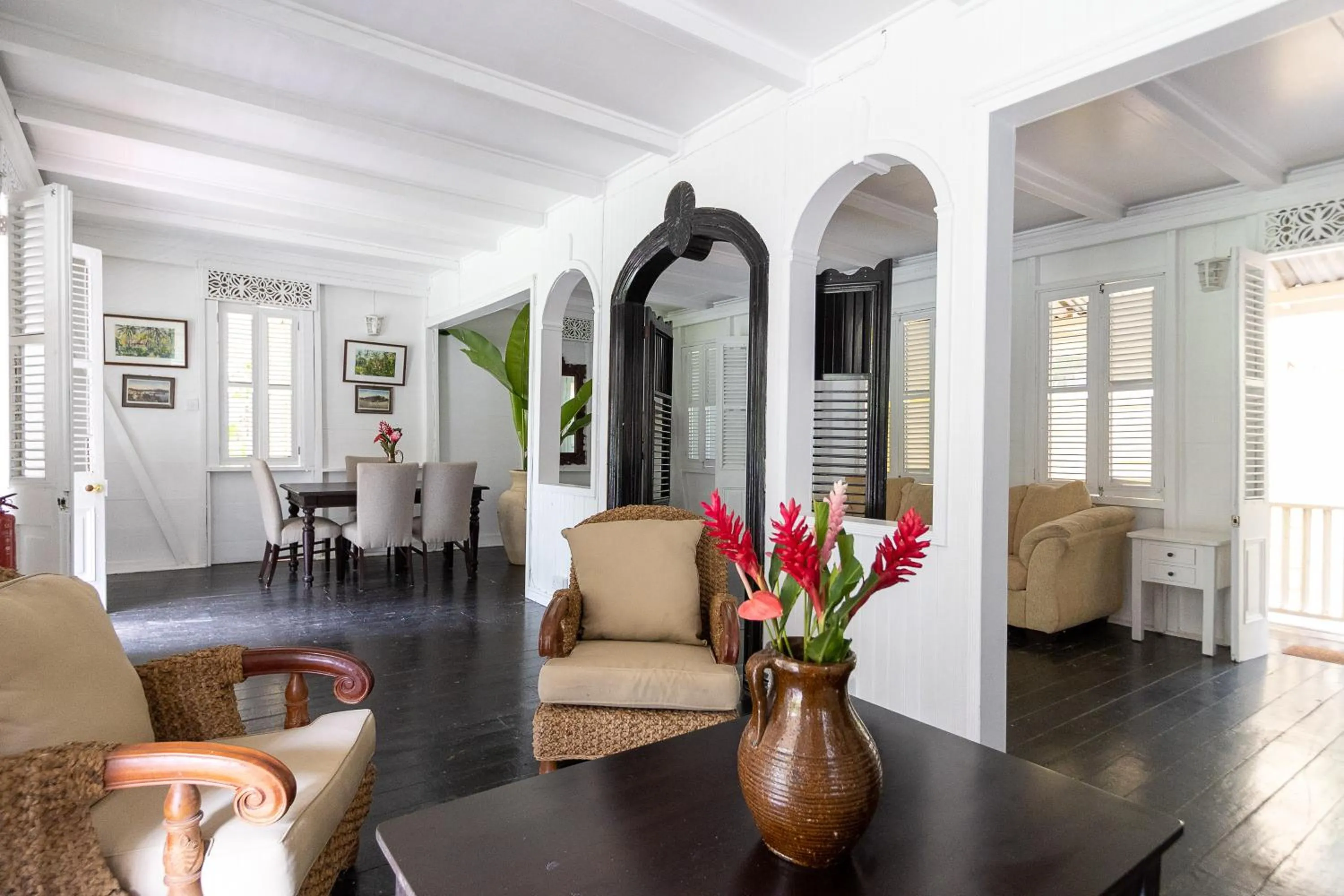 Dining area in Fond Doux Eco Resort