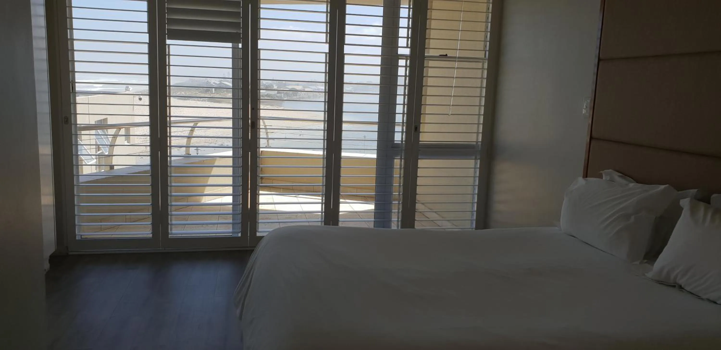 Balcony/Terrace, Bed in Lagoon Beach Hotel Apartments