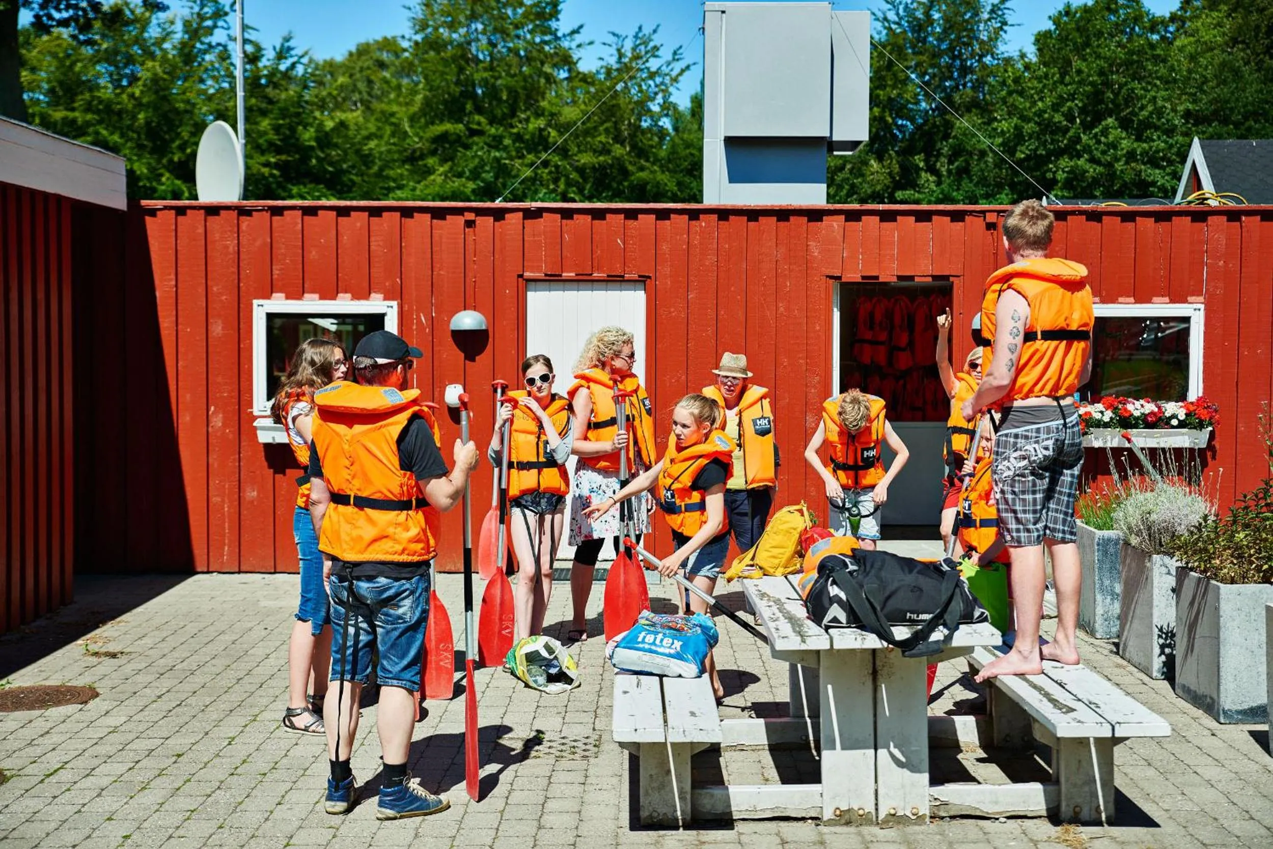 Canoeing in Danhostel Skanderborg