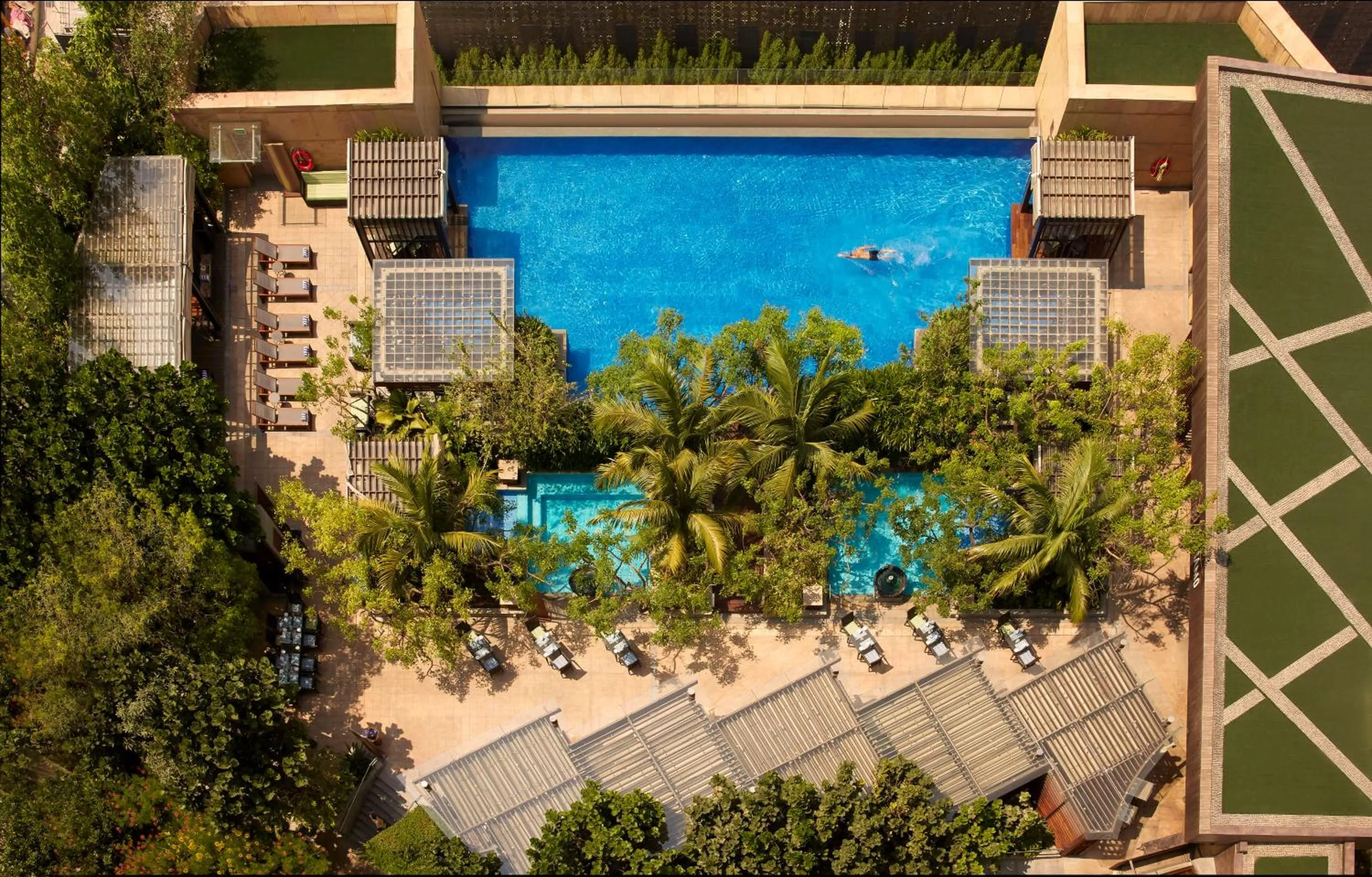 Pool view in Conrad Bengaluru