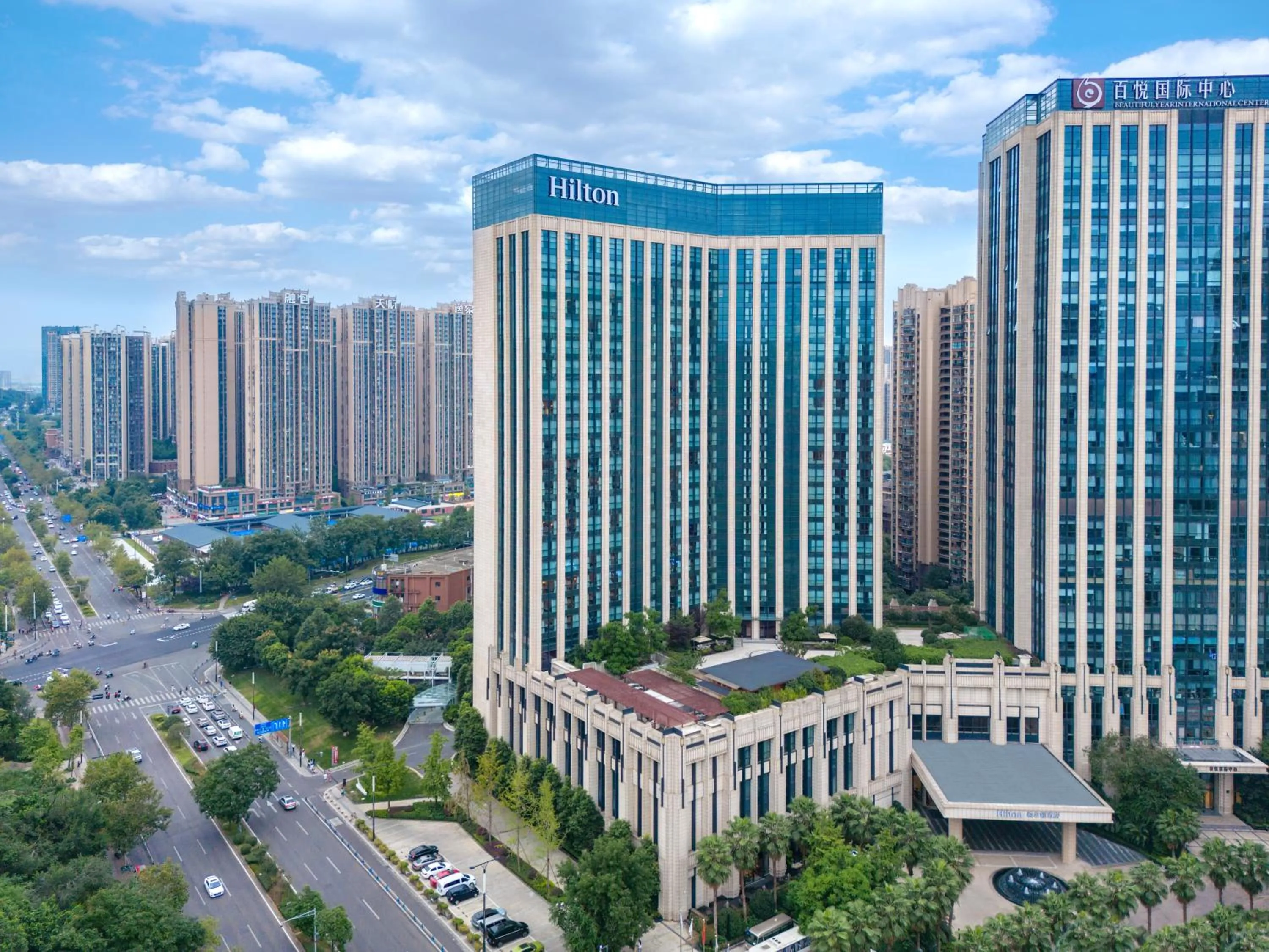 Bird's eye view in Hilton Chengdu Longquanyi