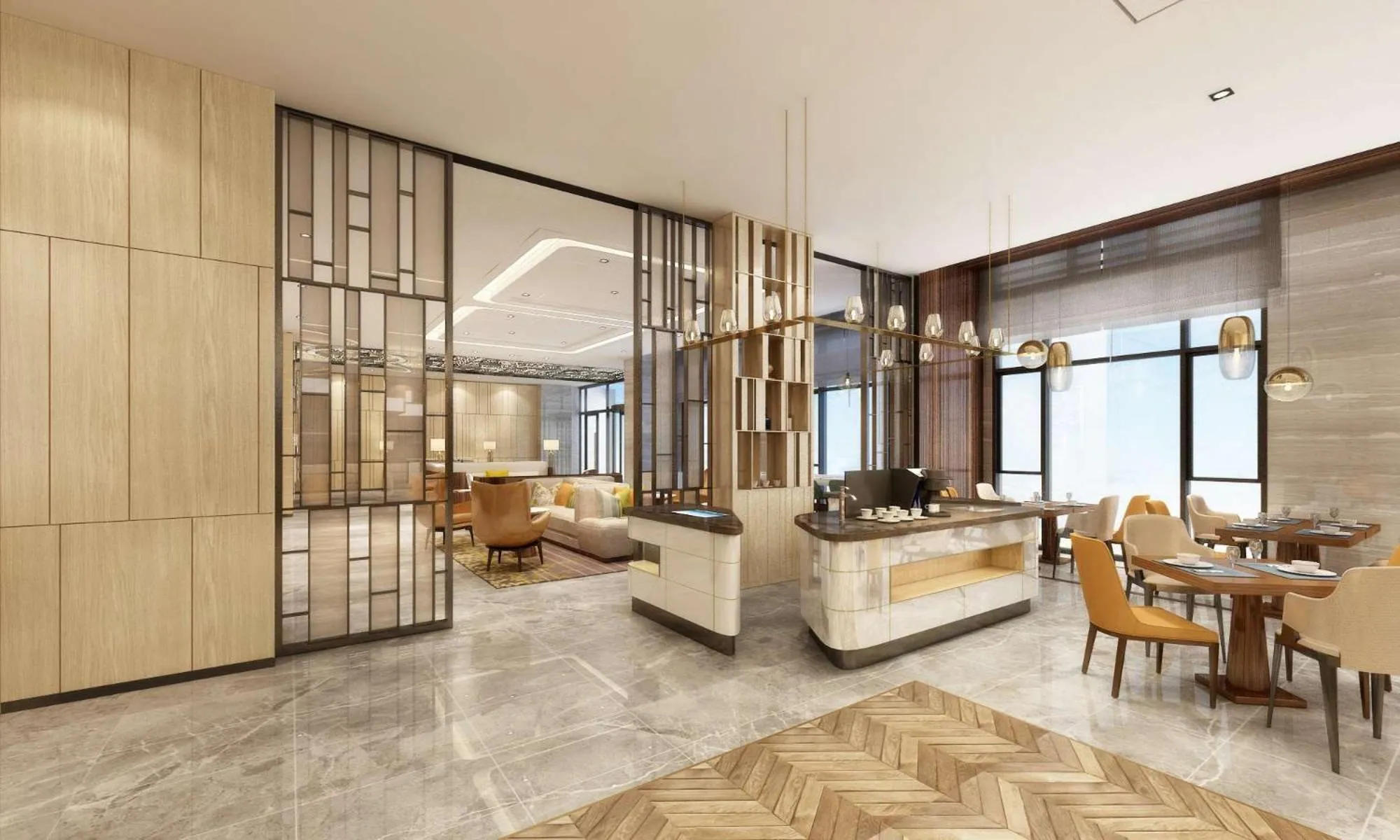 Lobby or reception in Hilton Garden Inn Shiyan