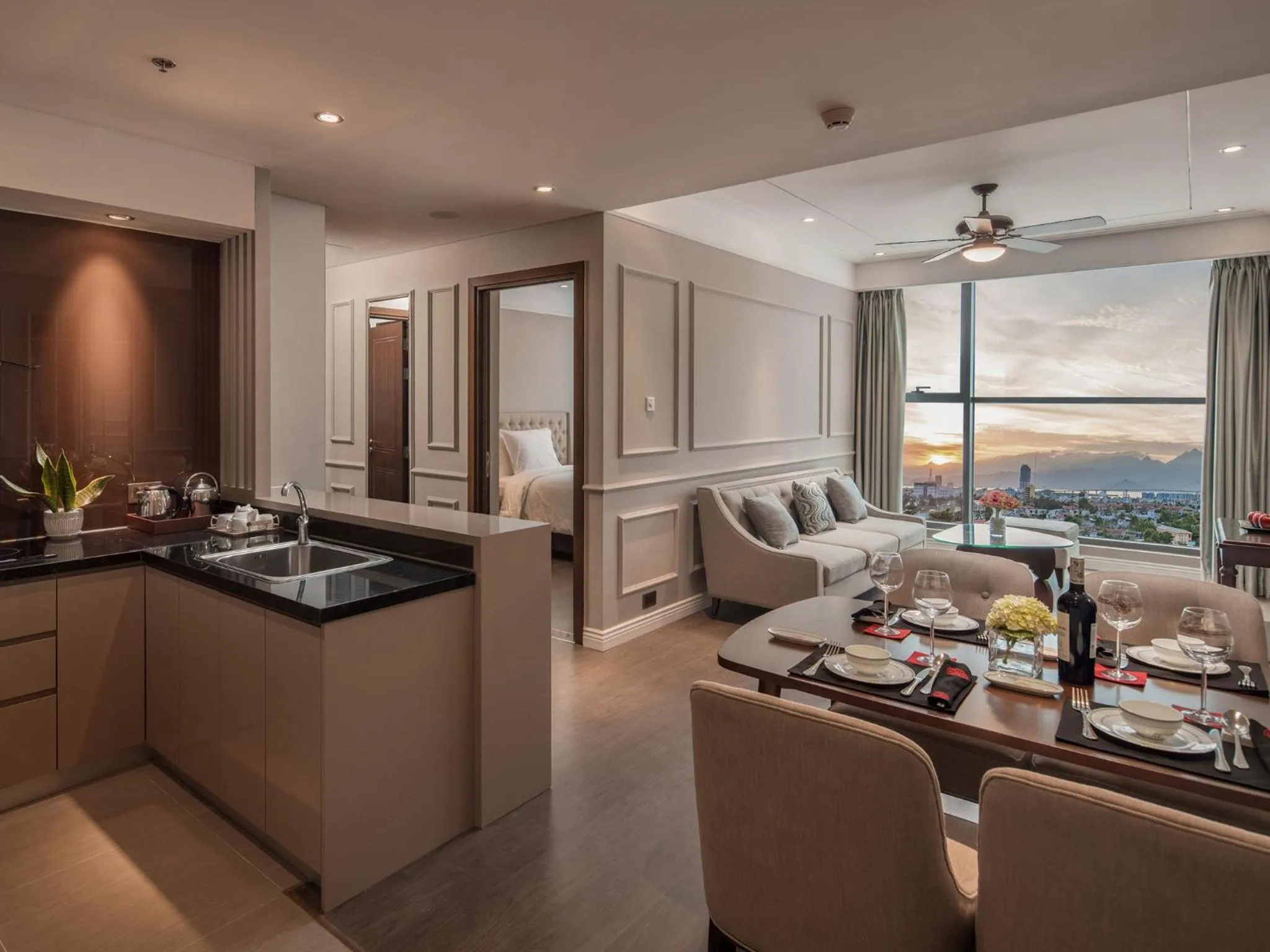 Kitchen or kitchenette in Altara Suites Da Nang by AHG