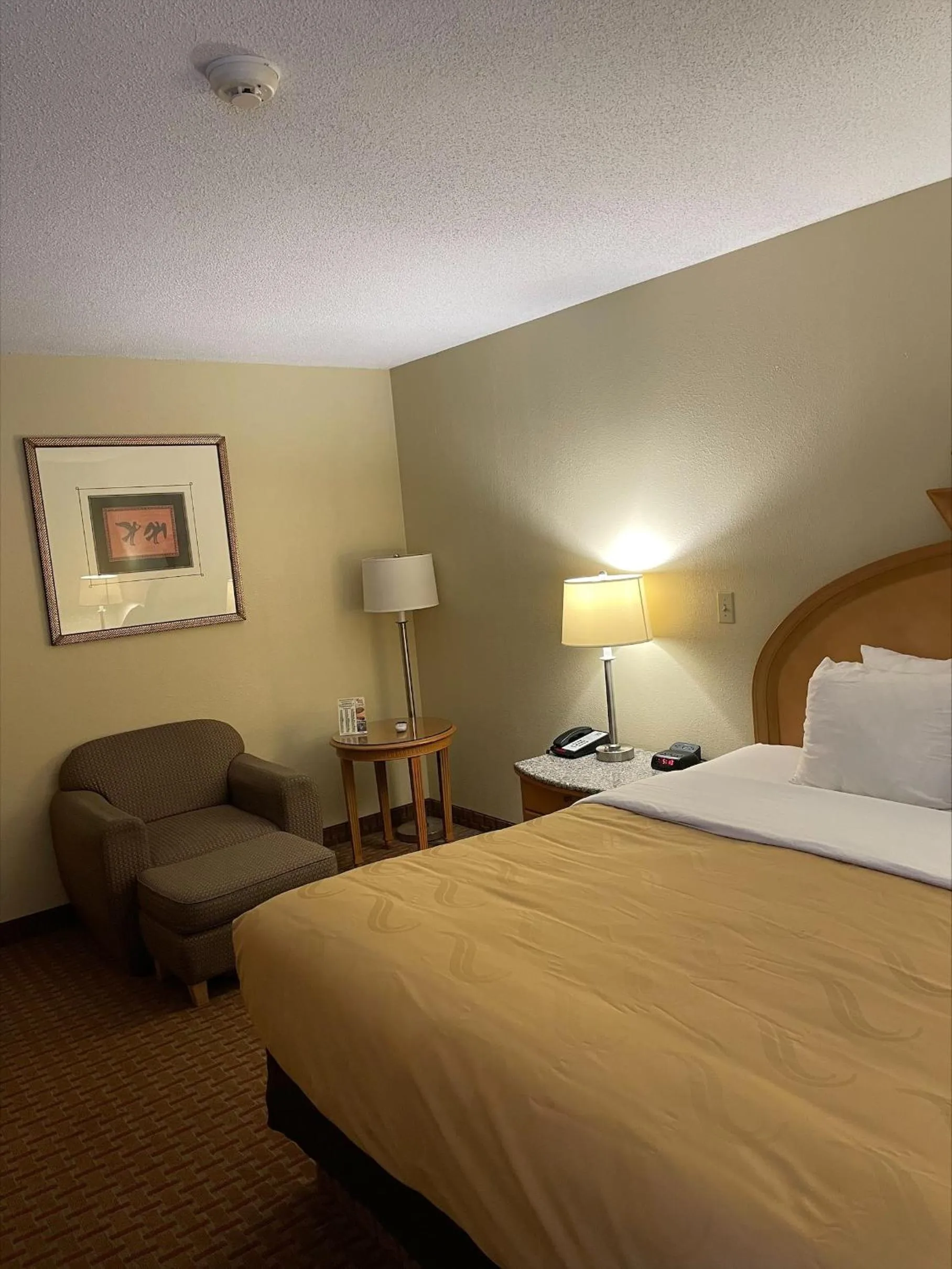 Living room, Bed in Quality Inn & Suites Greenfield I-70