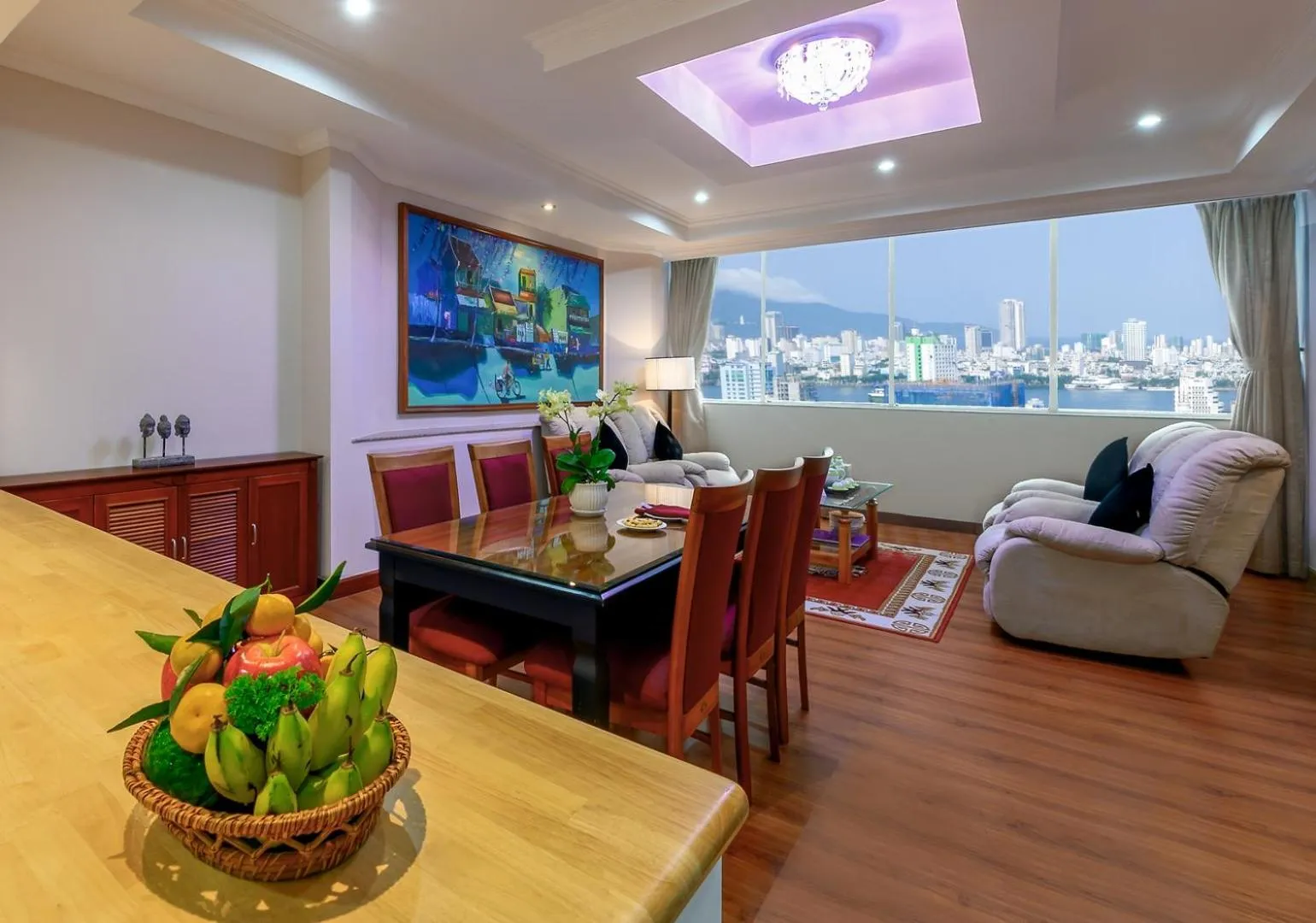 Living room in Muong Thanh Luxury Song Han Hotel