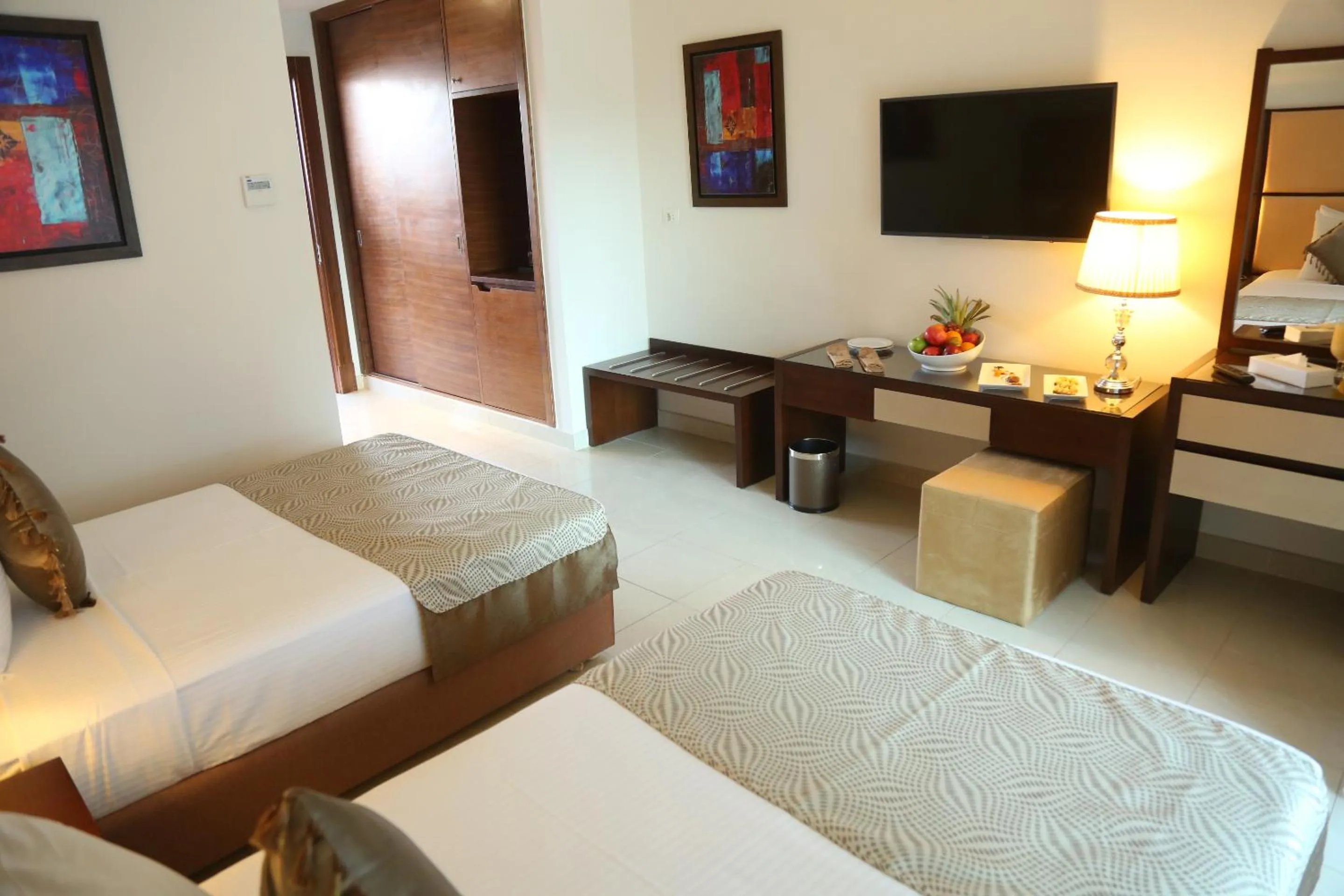 Pool view, Bed in Tolip Golden Plaza