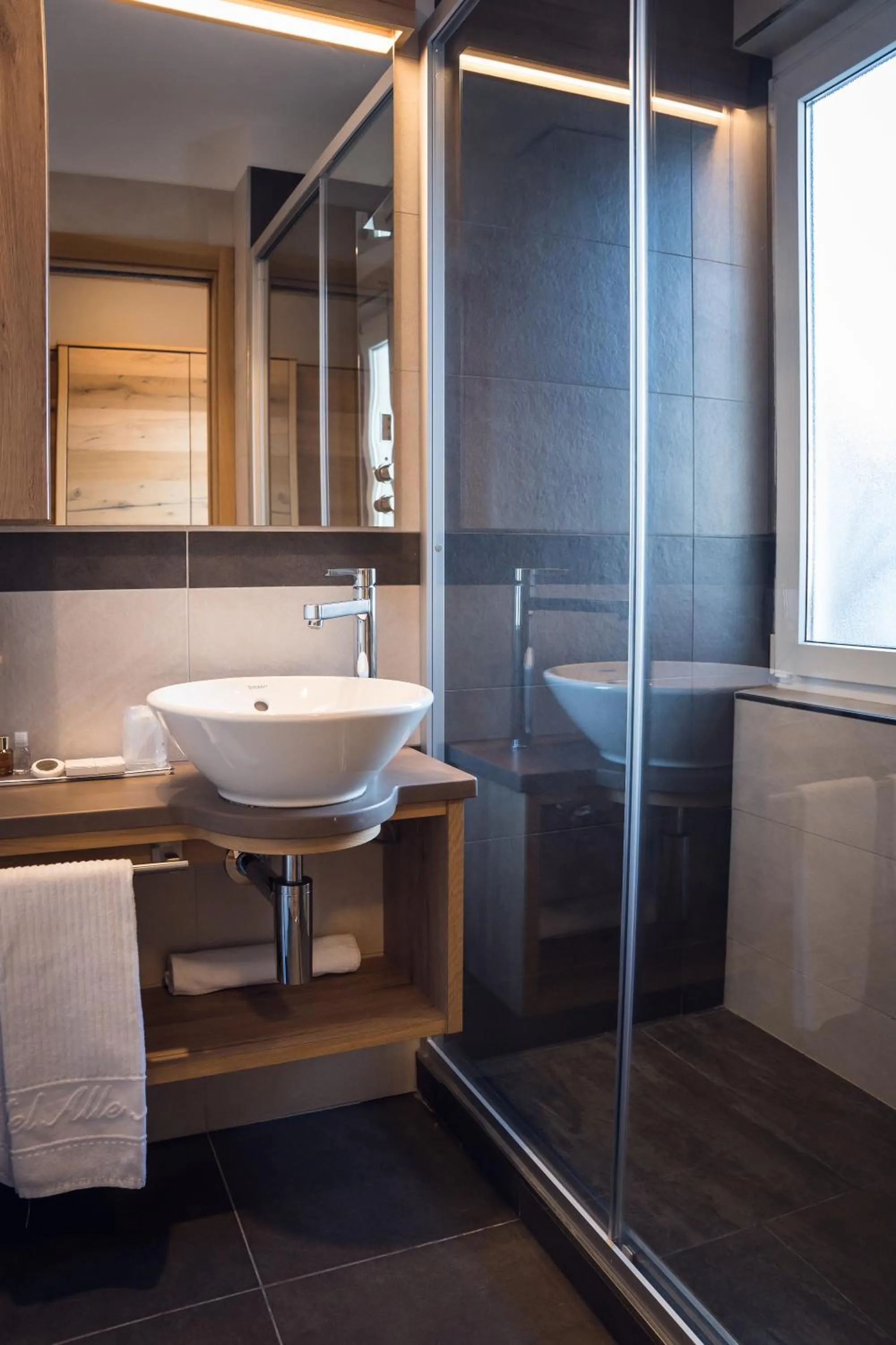 Shower in Hotel Alle Alpi