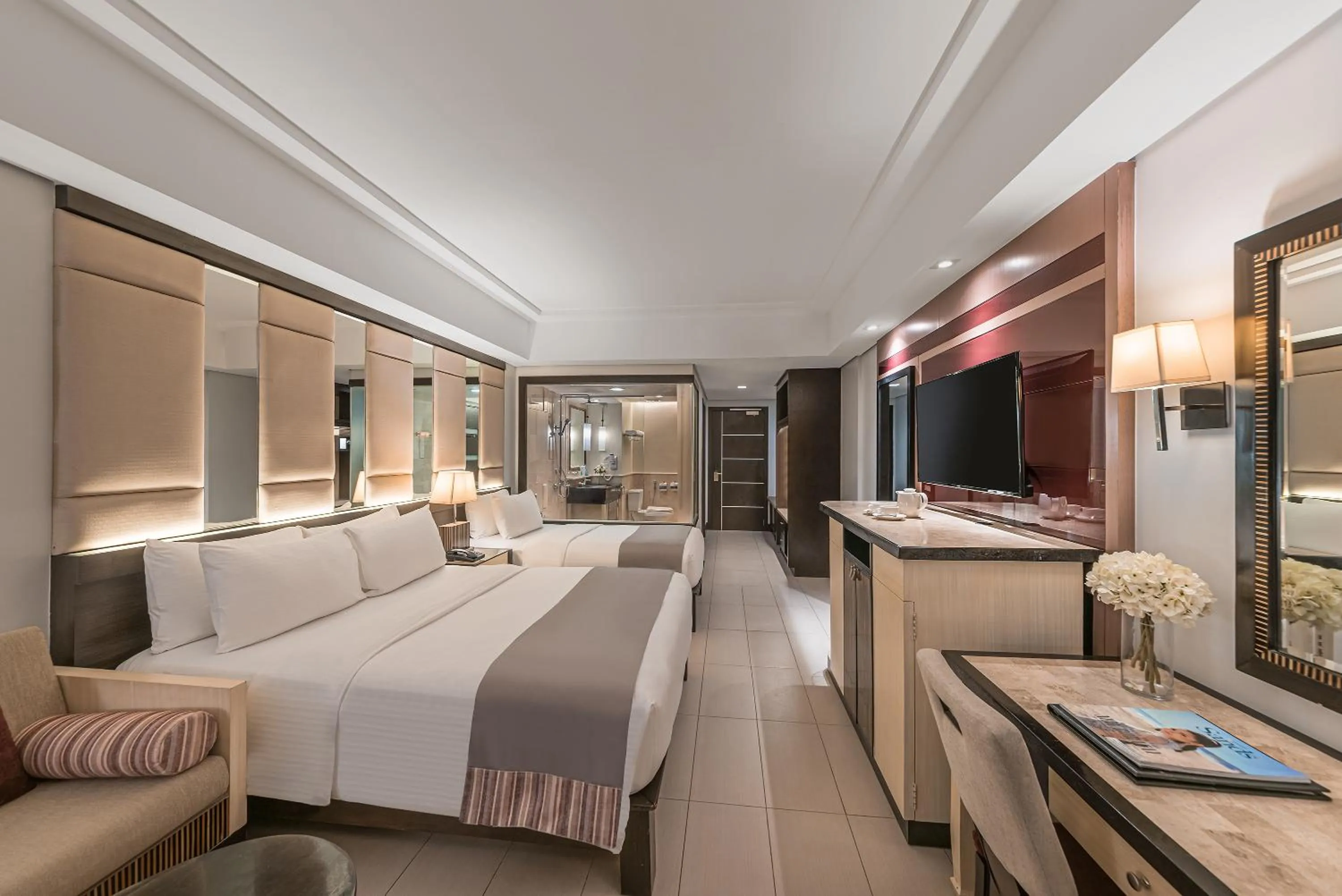 Bed in Henann Garden Resort