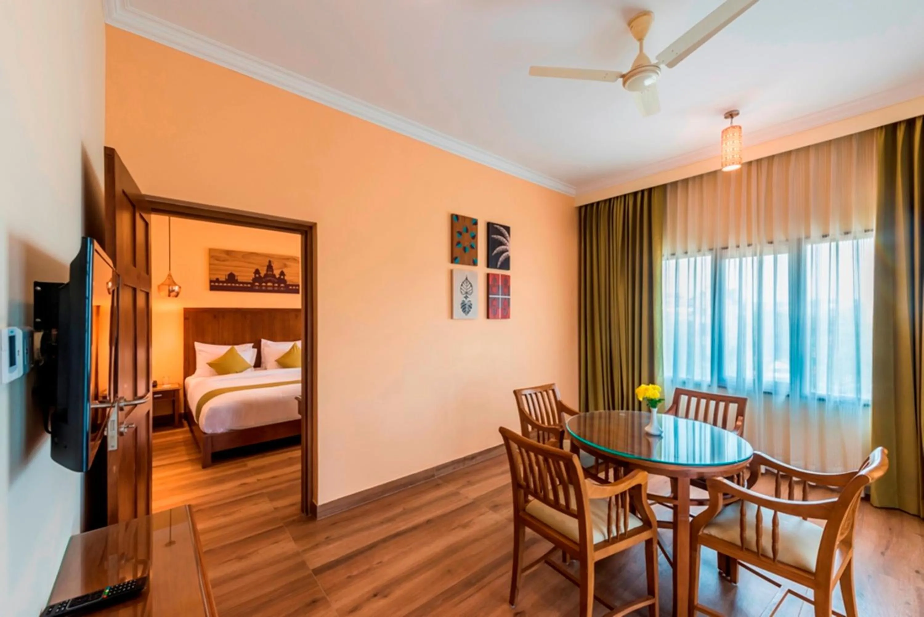 TV and multimedia, Bed in Regenta Central Herald Mysore