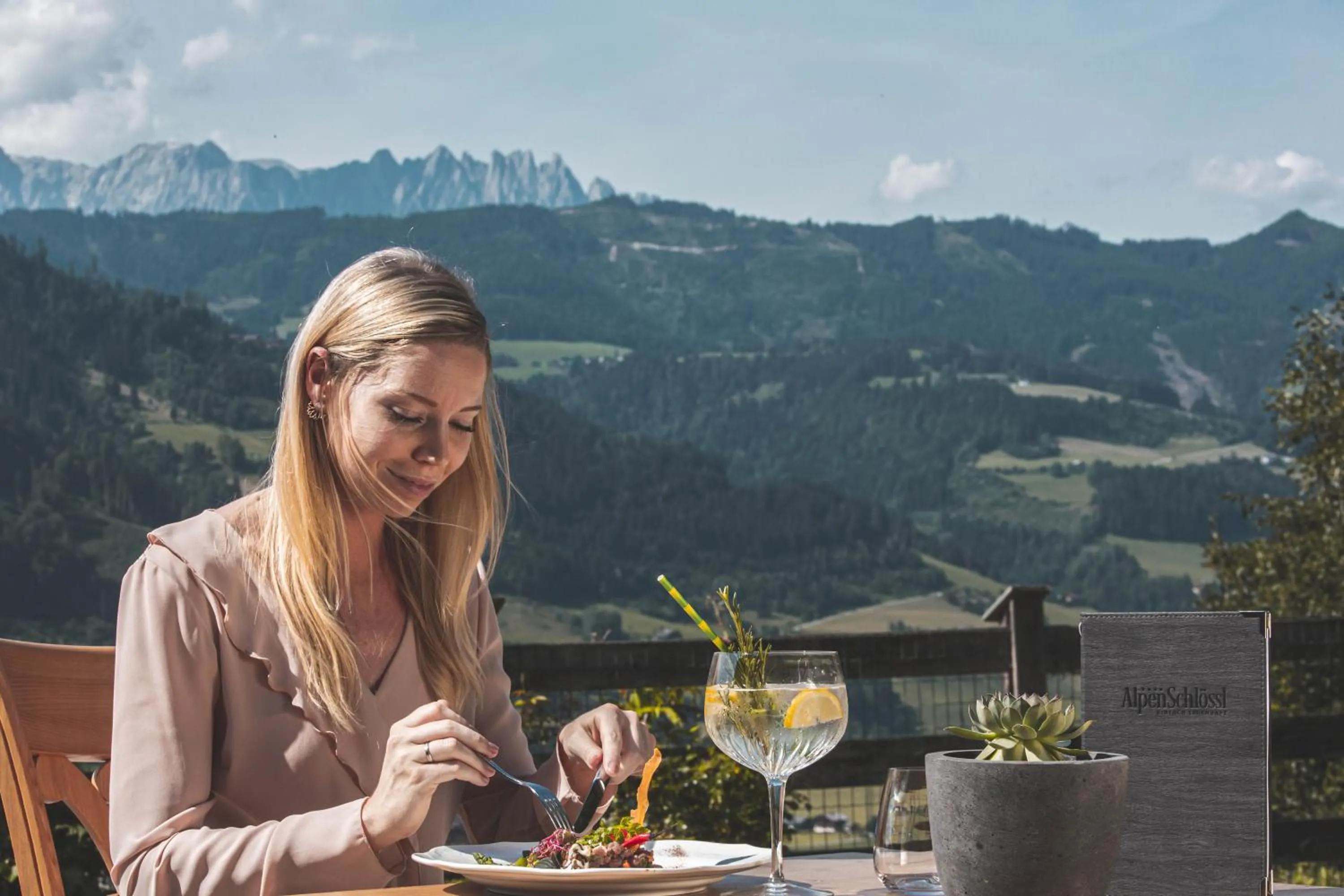 Balcony/Terrace in Hotel AlpenSchlössl