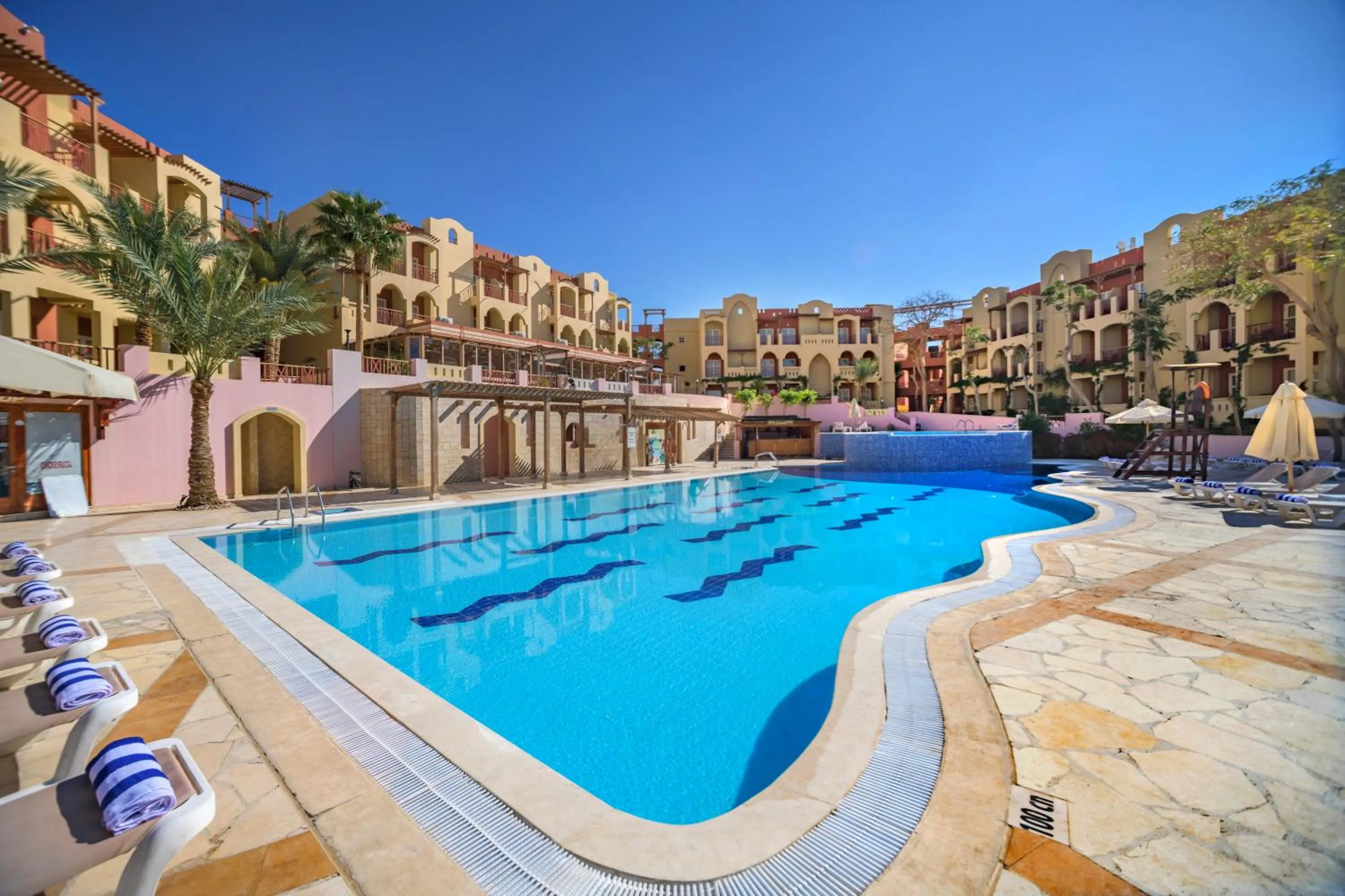 Pool view in Marina Plaza Hotel, Tala Bay