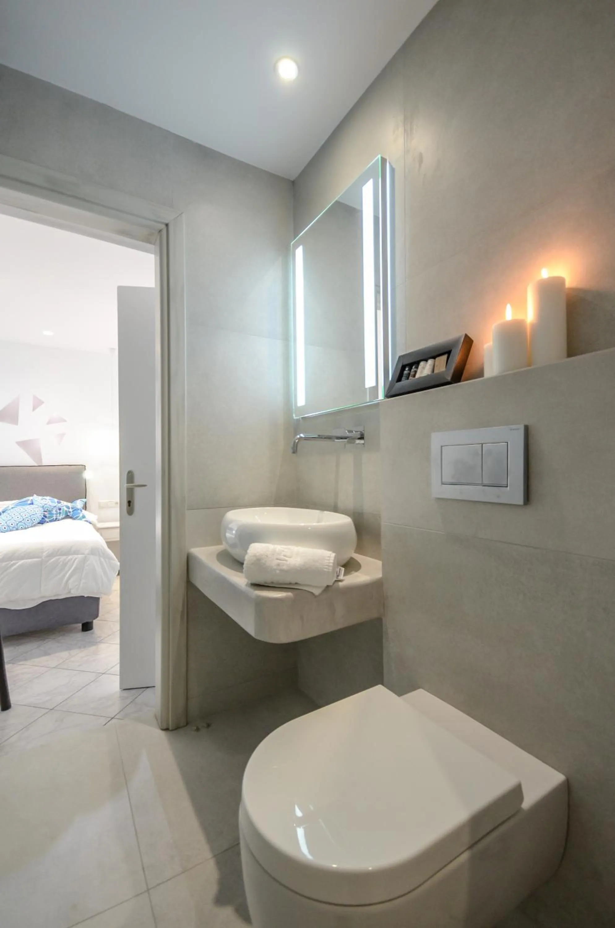 Bed in Naxos Evilion Luxury Apartments & Suites