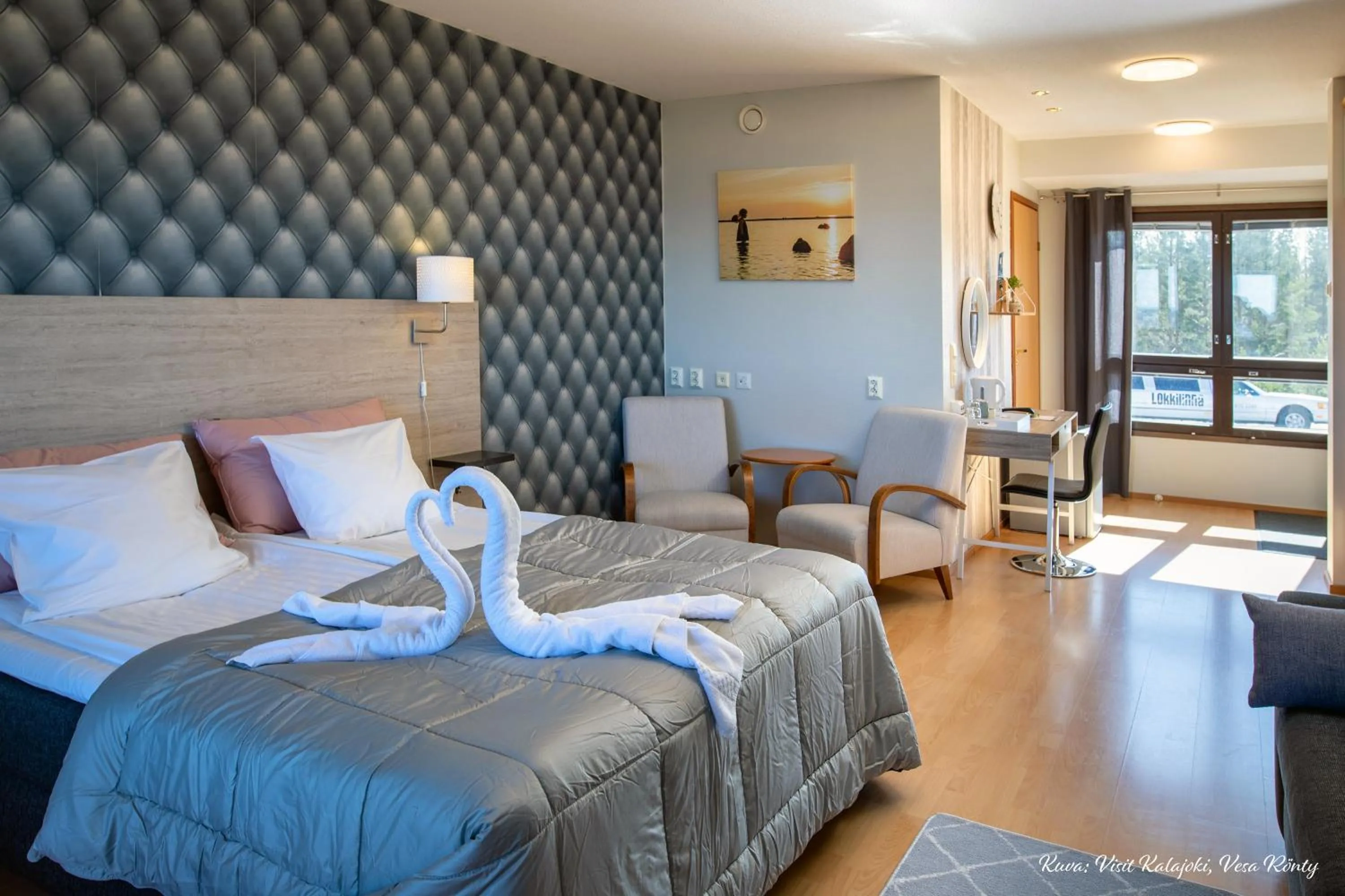 Bed in Hotel Lokkilinna