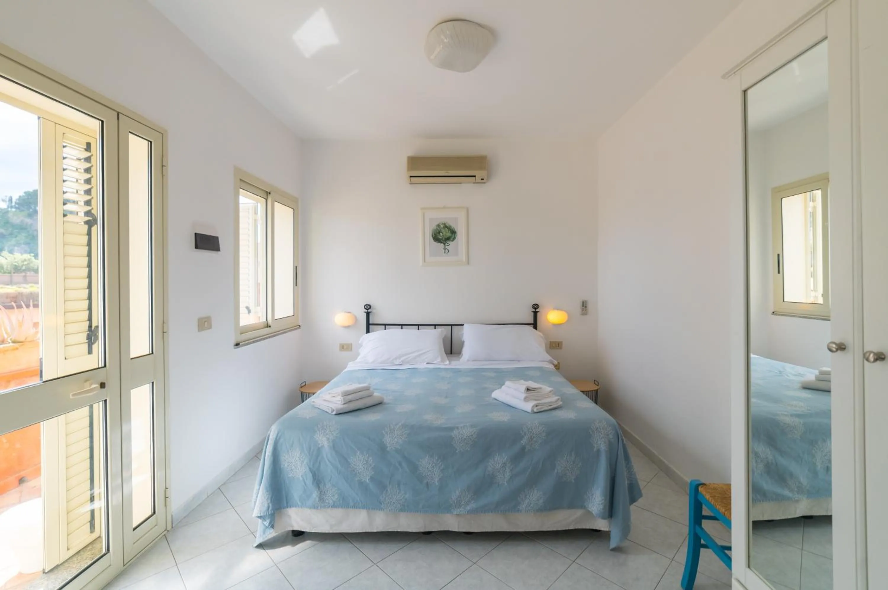 Bed in Hotel Villino Gallodoro