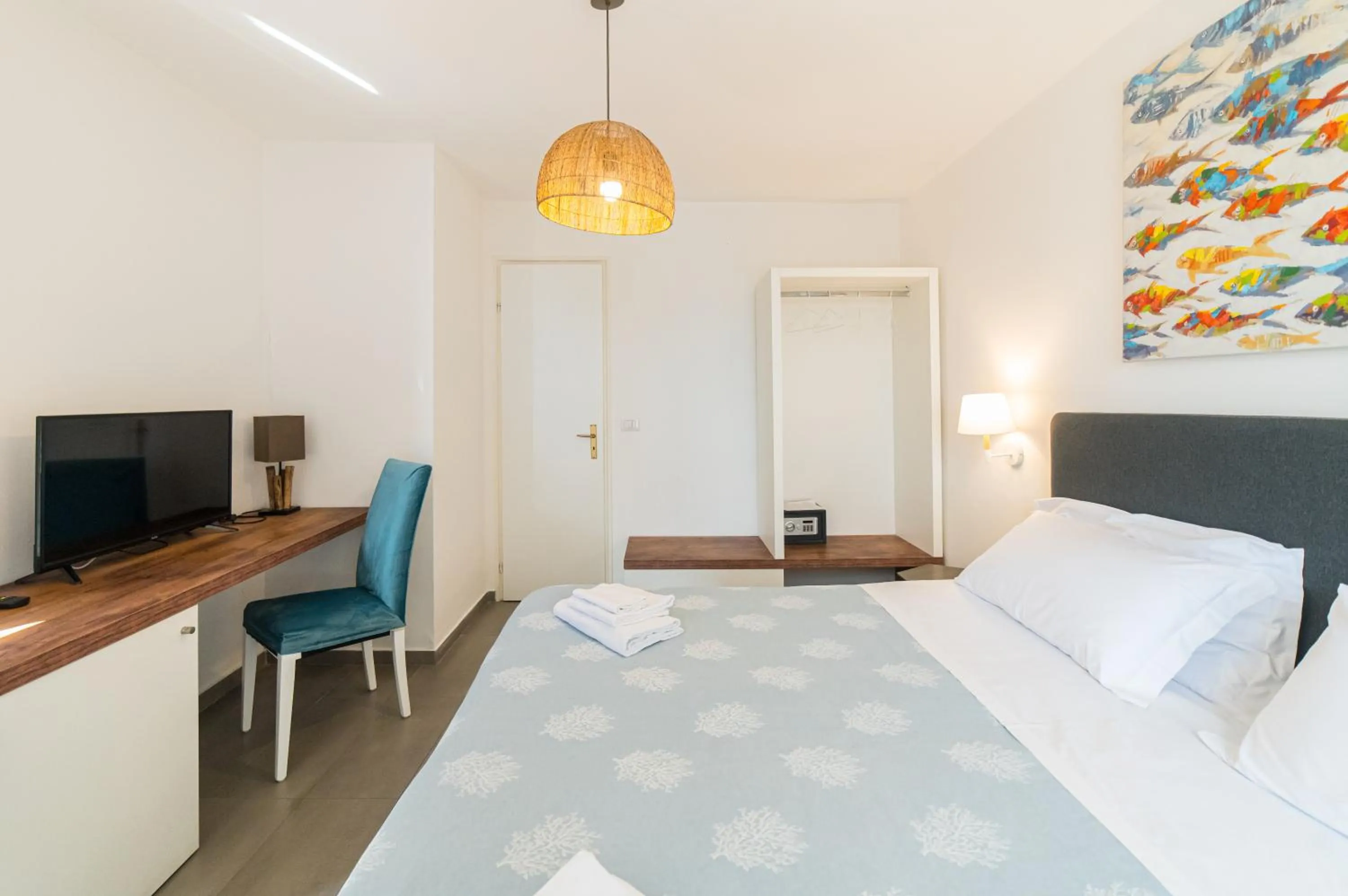 Bed in Hotel Villino Gallodoro