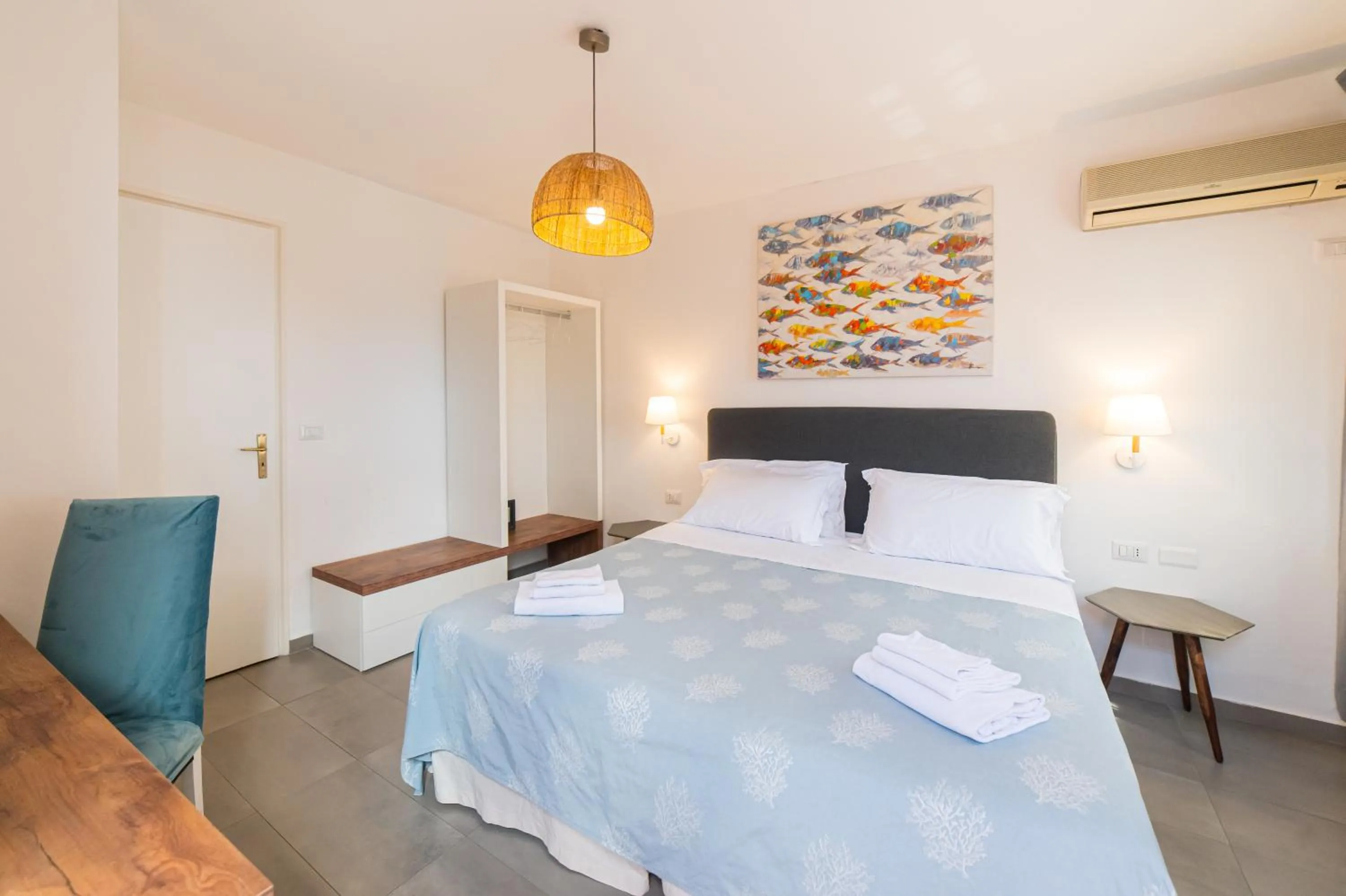 Bed in Hotel Villino Gallodoro