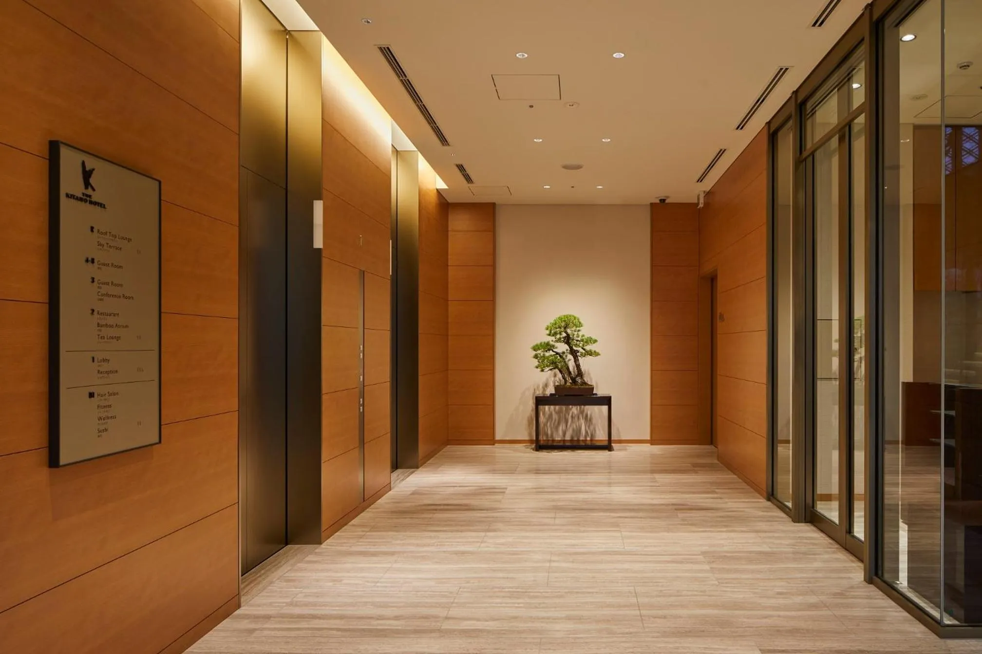 elevator in THE KITANO HOTEL TOKYO