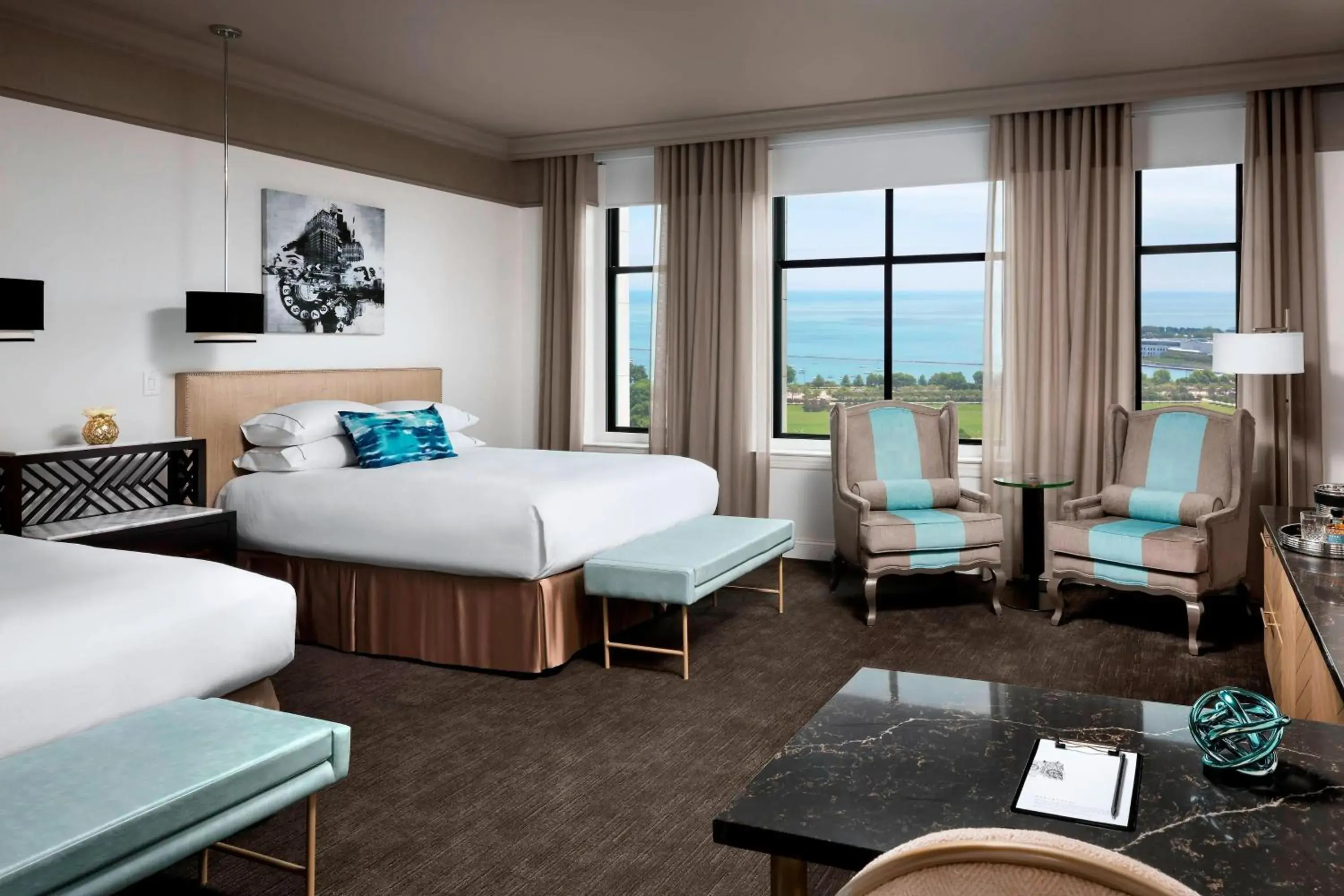 Queen Room with Two Queen Beds and Lake View in The Blackstone, Autograph Collection Queen Room with Two Queen Beds and Lake View in The Blackstone, Autograph Collection