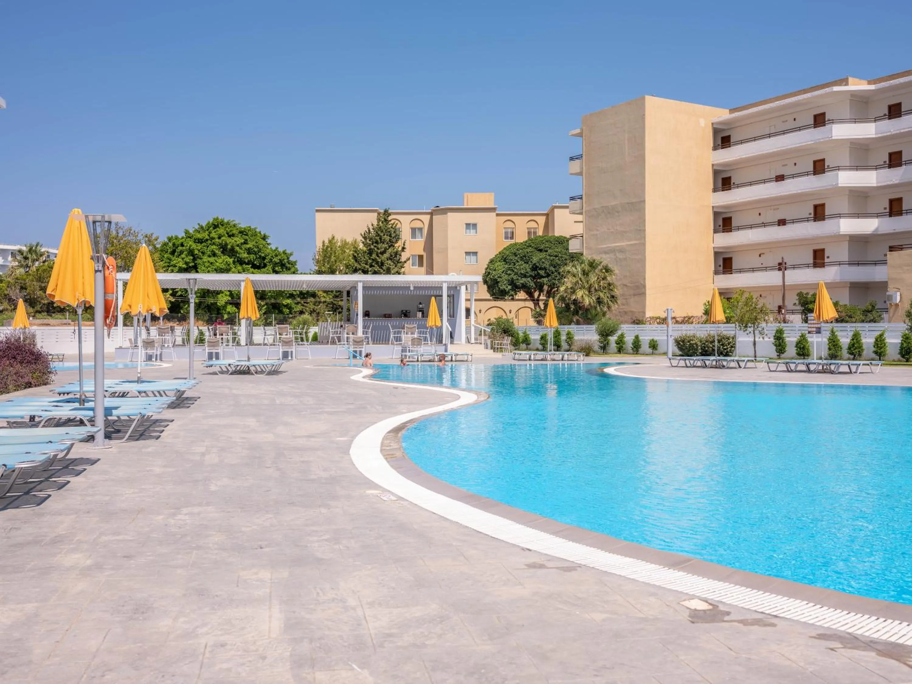 Pool view in Sunshine Rhodes