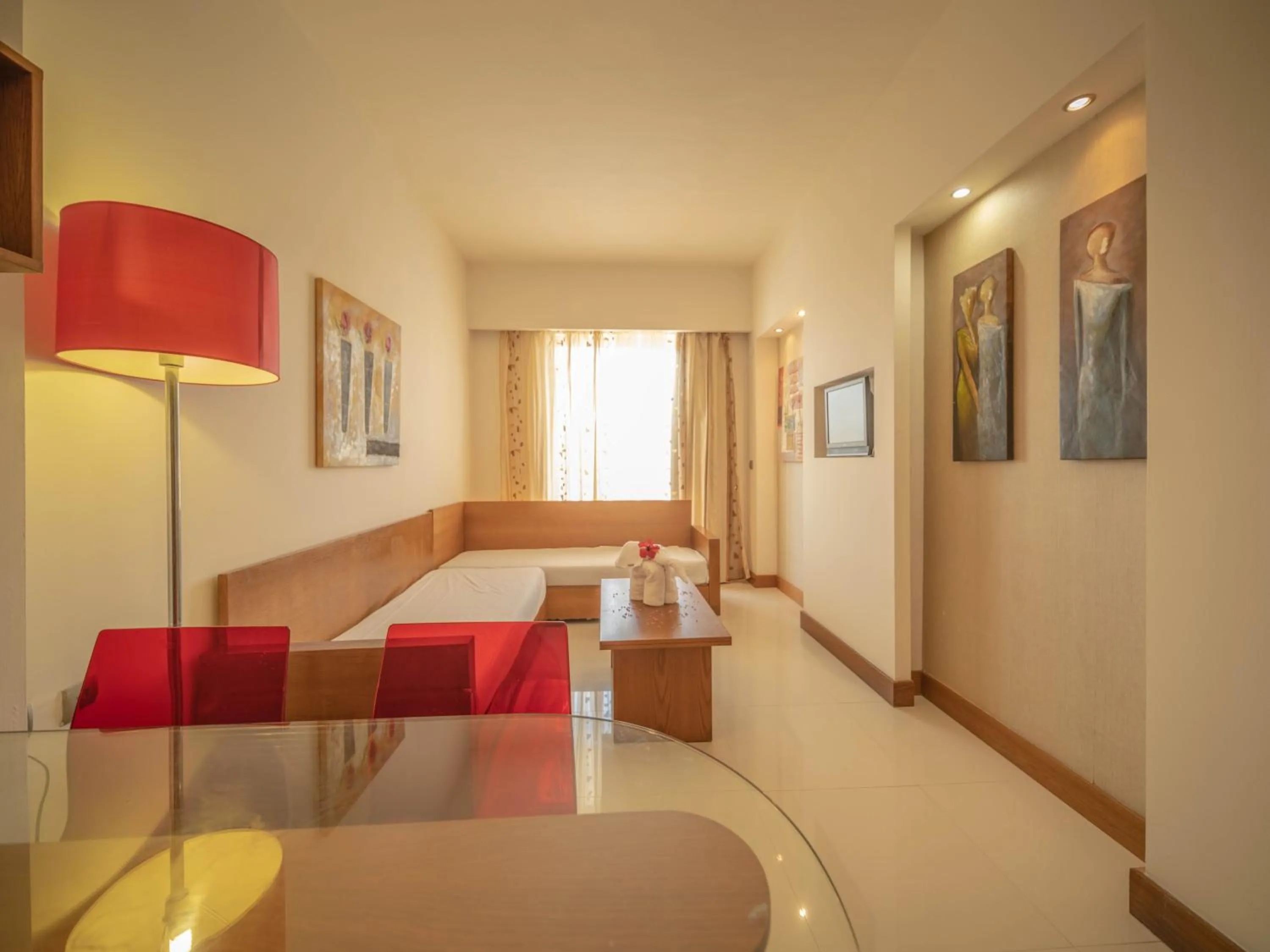 Living room, Bed in Sunshine Rhodes