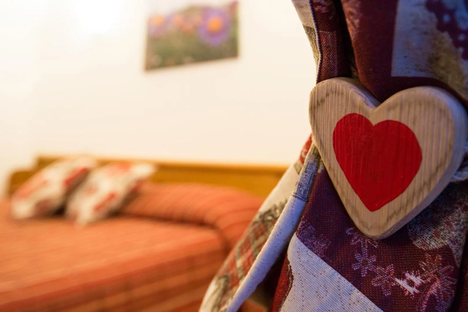 Decorative detail, Bed in Hotel Restaurant La Barme