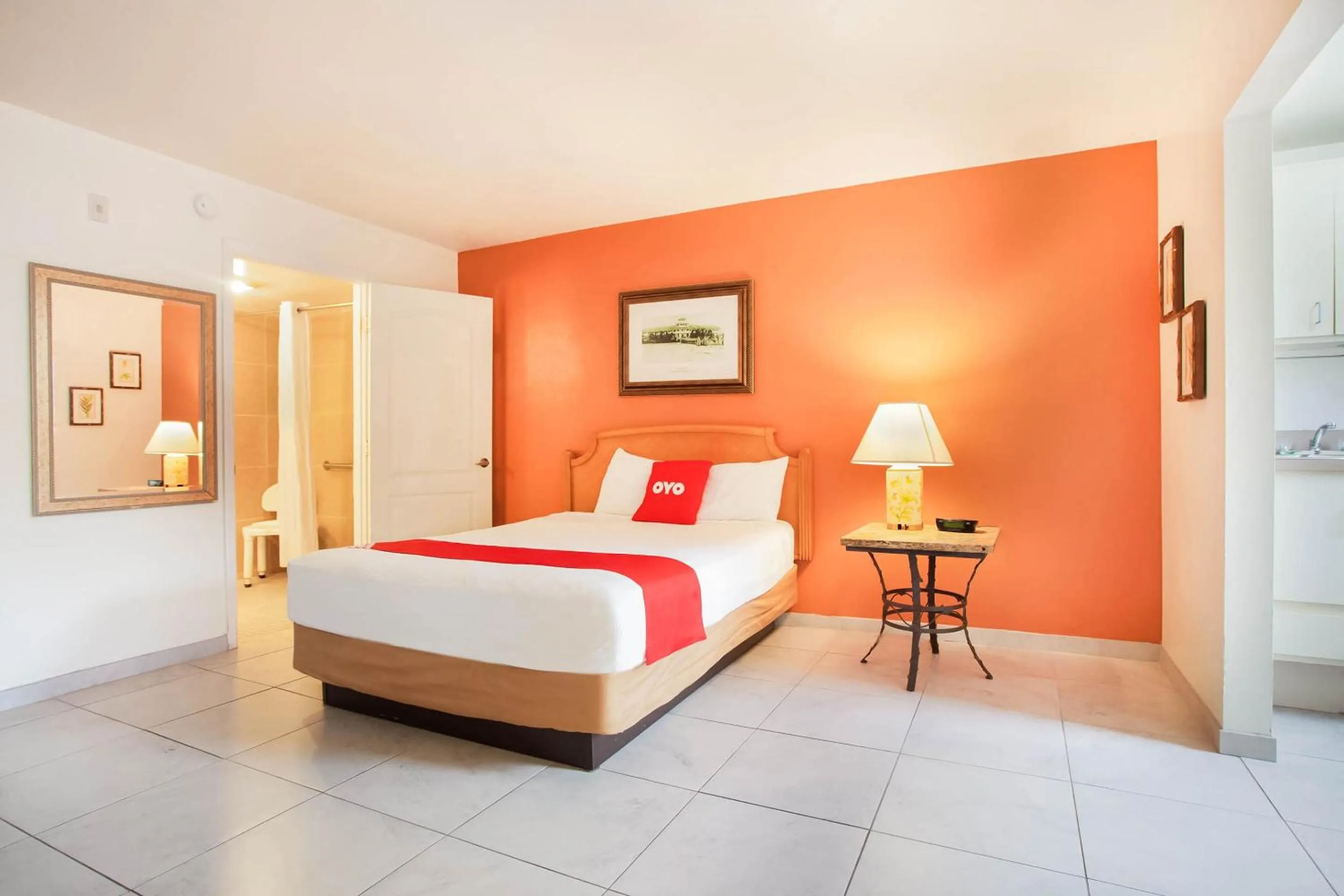 Bedroom, Bed in OYO Waterfront Hotel- Cape Coral Fort Myers, FL