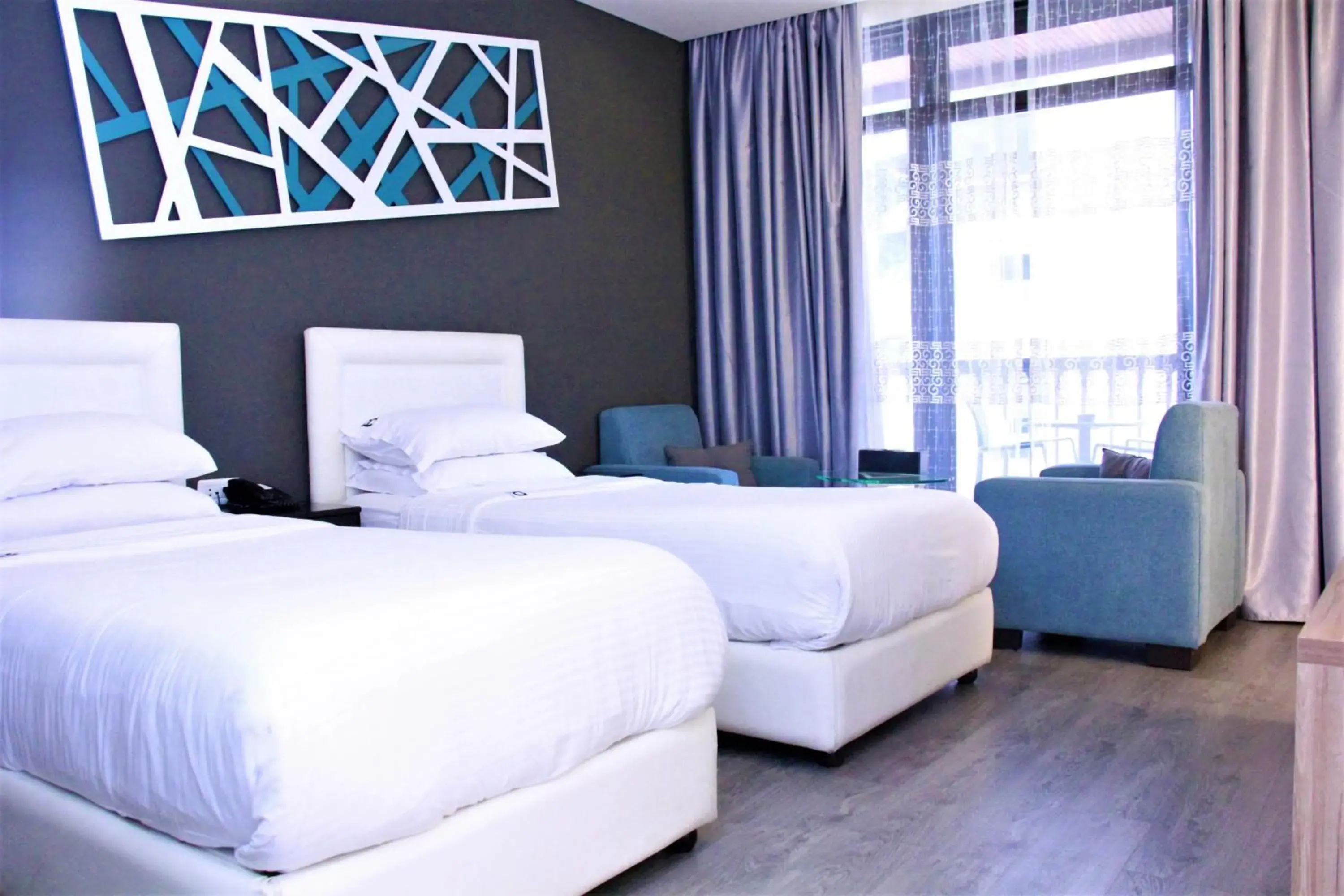 Deluxe Twin Room with Balcony in Beverly Hotel Beirut Deluxe Twin Room with Balcony in Beverly Hotel Beirut