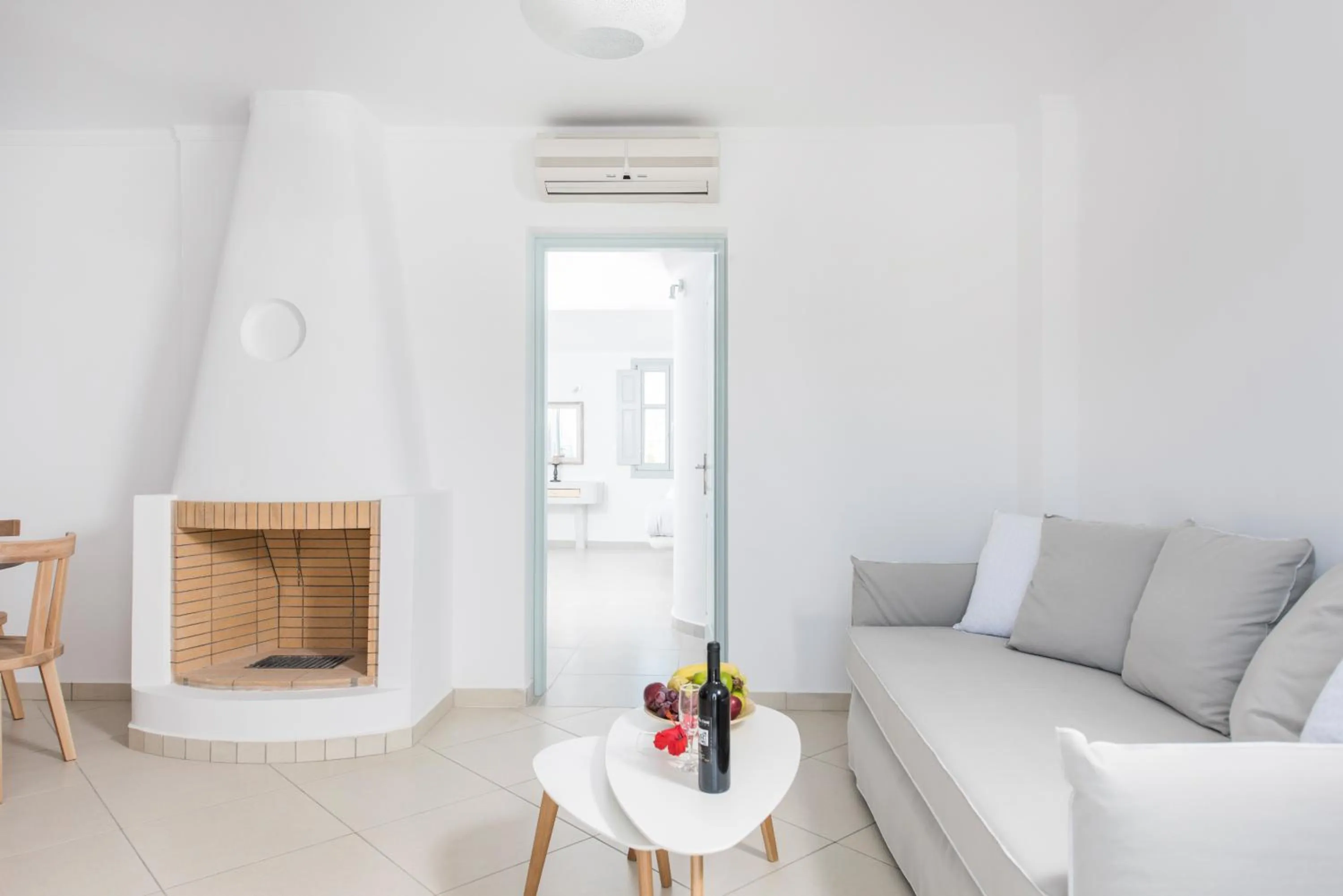 Seating area in Secret Earth Villas - Santorini