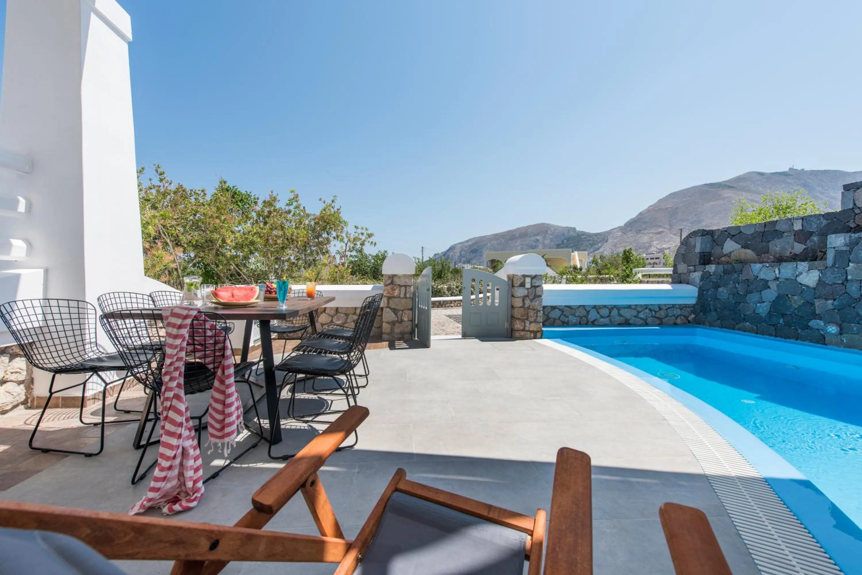 Swimming pool in Secret Earth Villas - Santorini