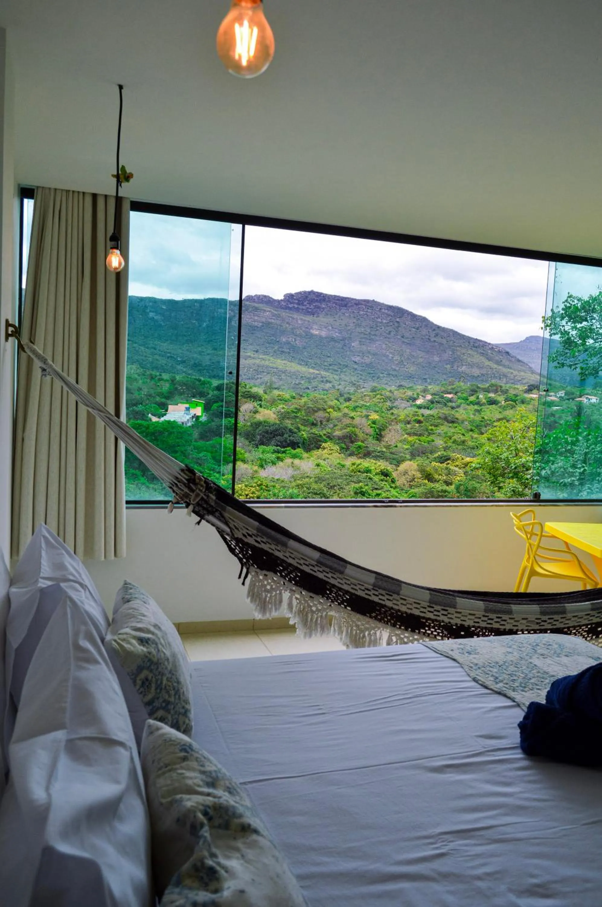 View (from property/room), Bed in Pousada Vie