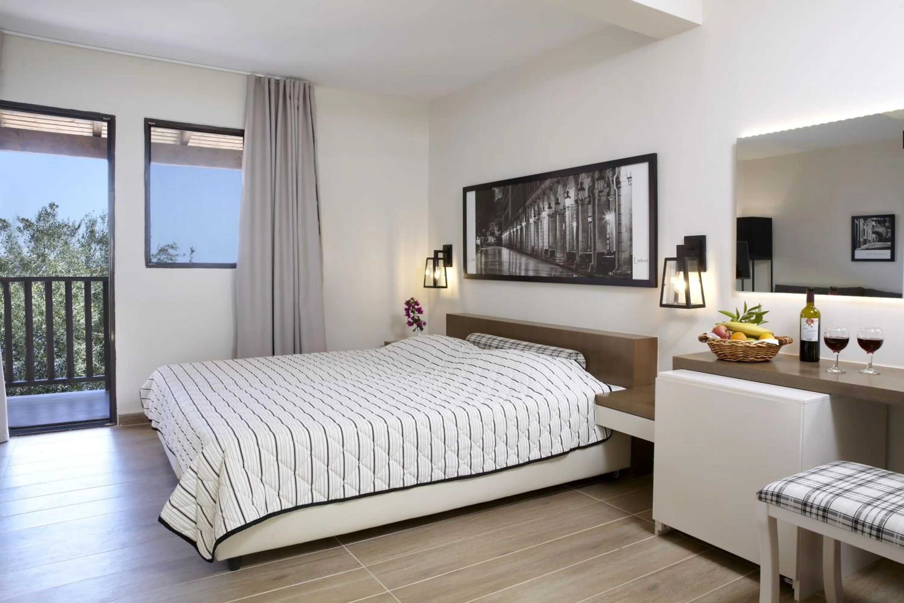 Bedroom, Bed in Sunshine Corfu Hotel And Spa