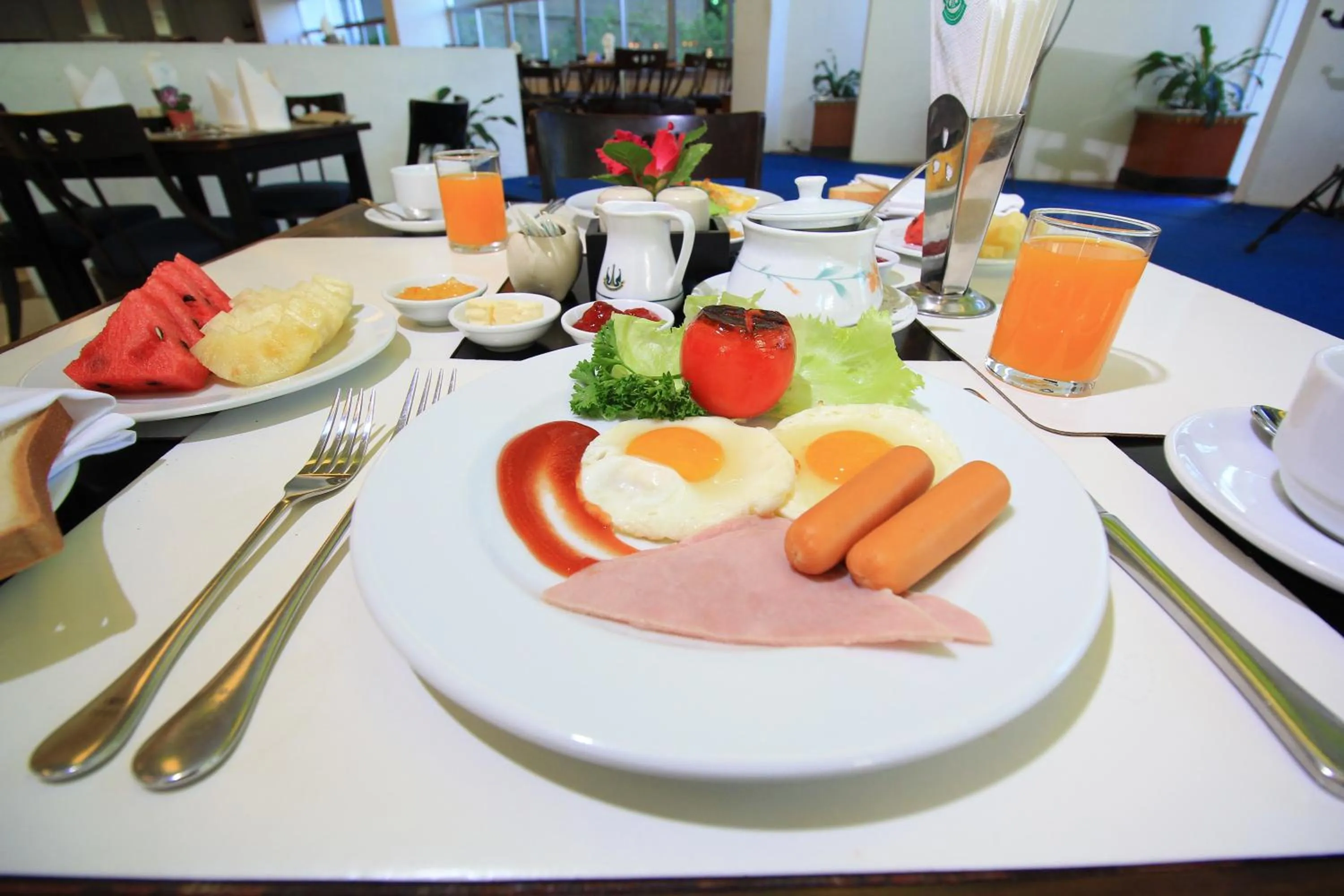 American breakfast in Chiang Mai Hill Hotel
