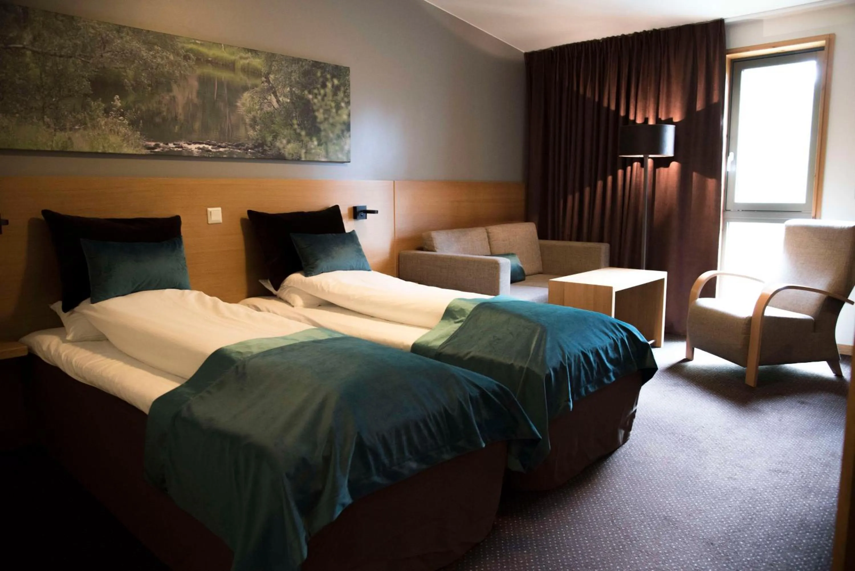 Bedroom, Bed in Scandic Stiklestad