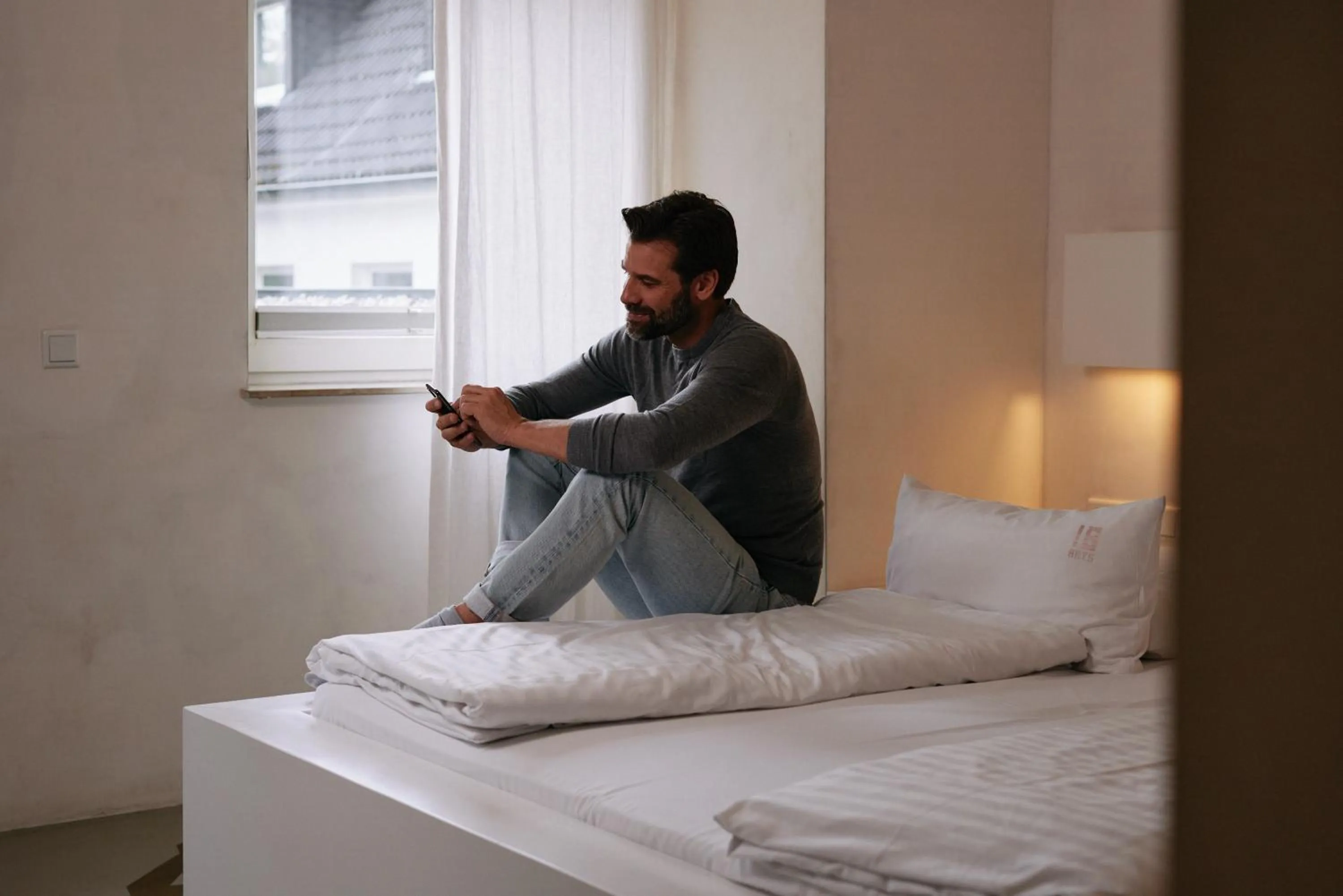 People, Bed in 18Arts Hotel - Living in a Gallery!