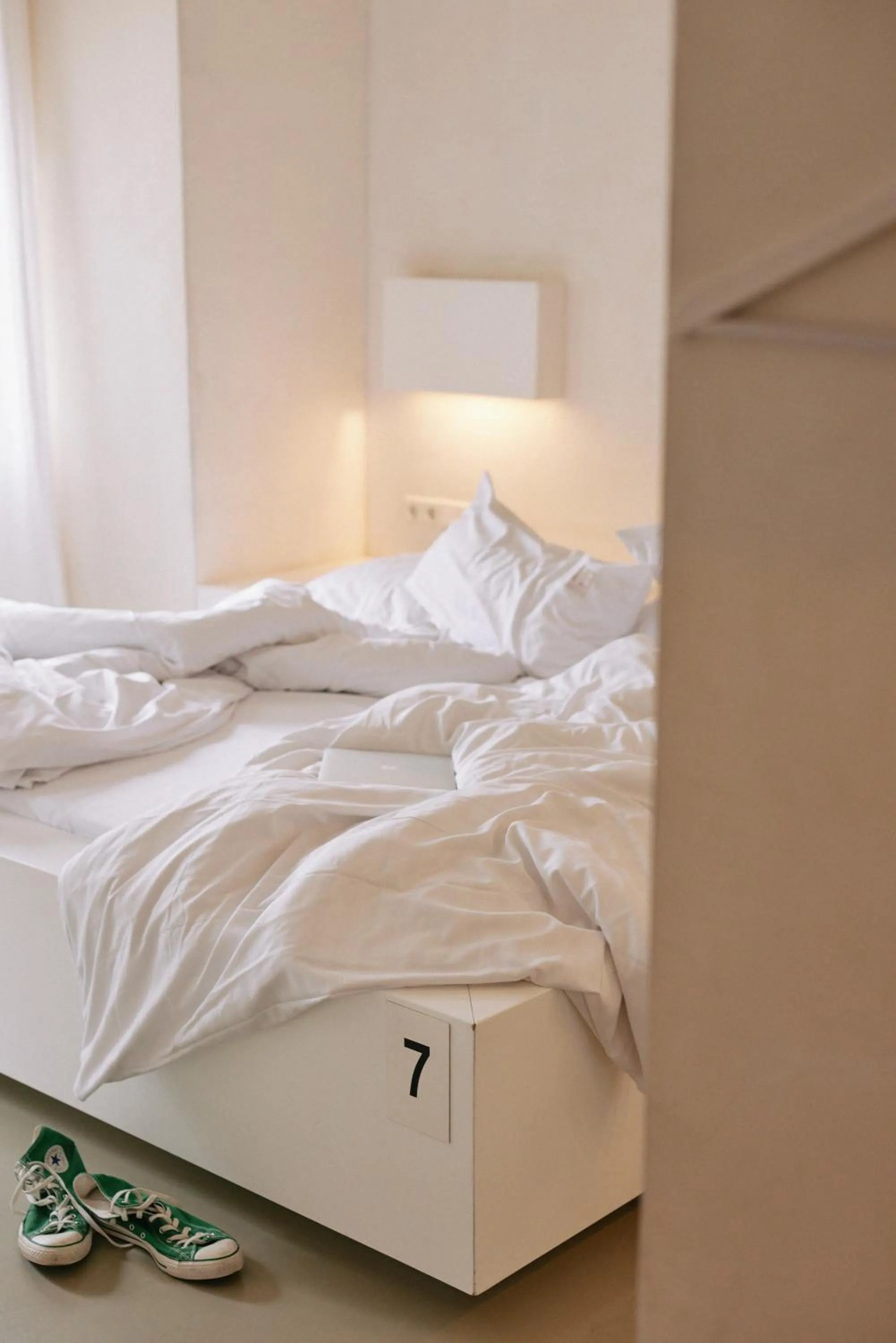 Bedroom, Bed in 18Arts Hotel - Living in a Gallery!