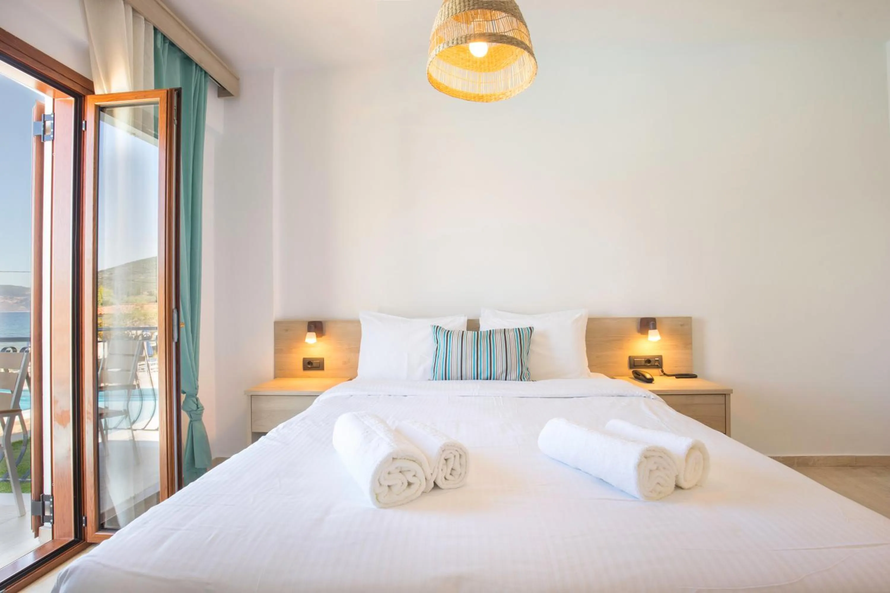 Bed in Sami Beach Hotel