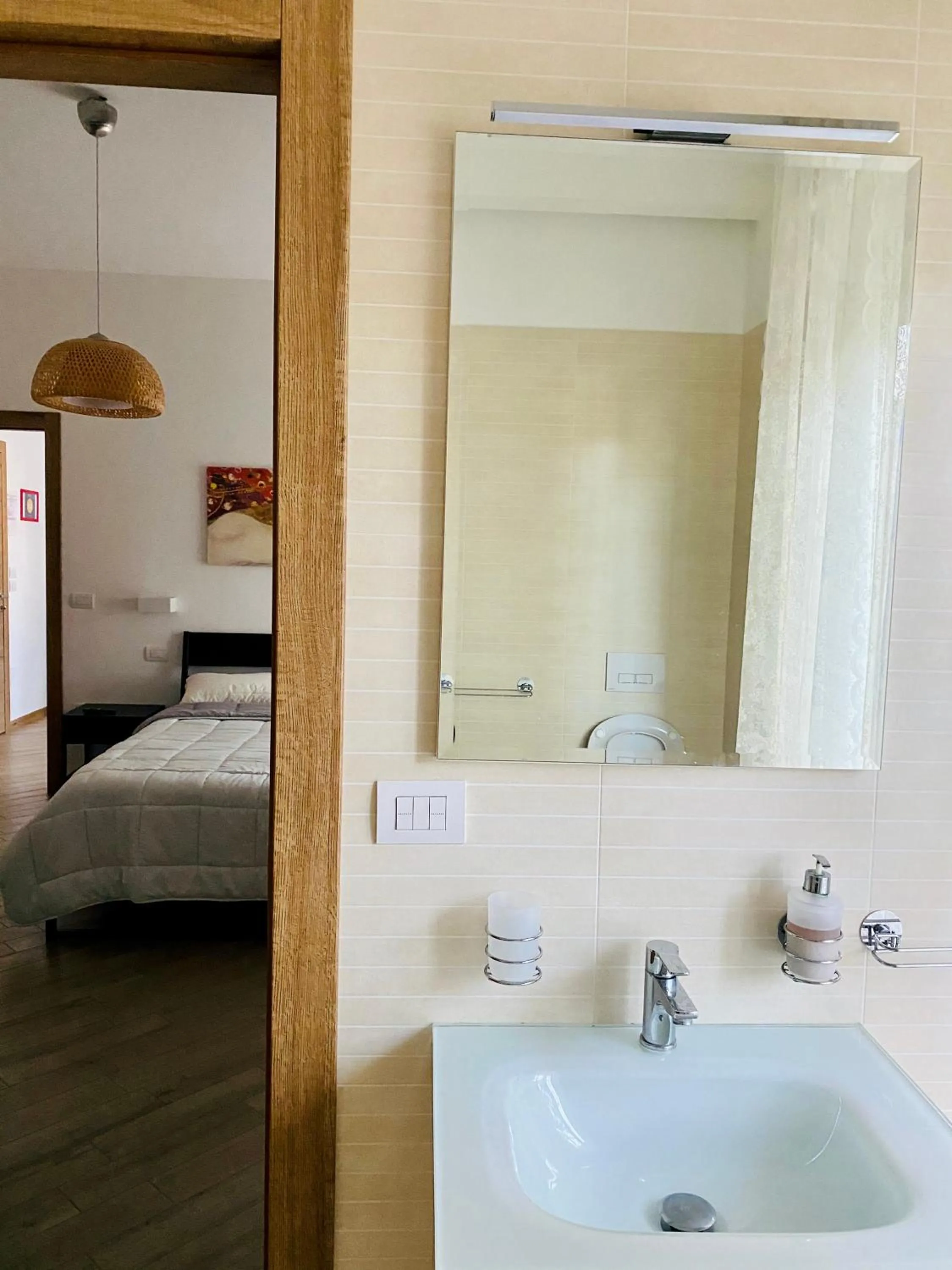 Bathroom, Bed in Villa Francesca