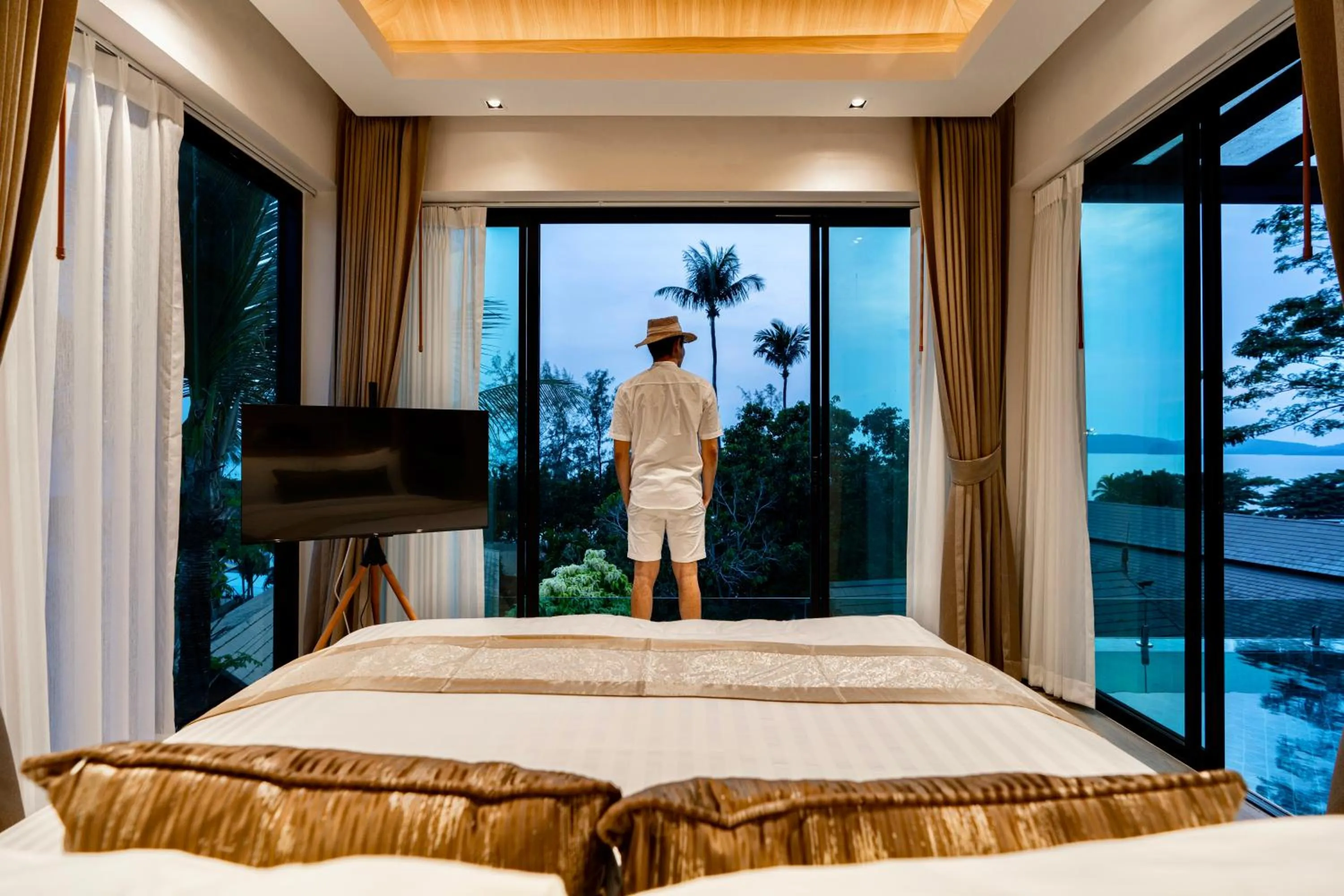 View (from property/room), Bed in Aonang Princeville Villa Resort & Spa - GHA WellHotel-Halal Certified, Krabi, Thailand