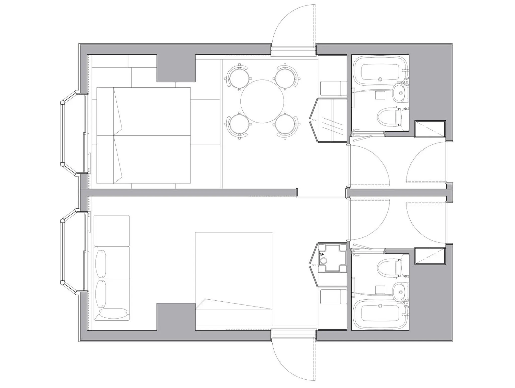 Floor plan in Apartment Hotel DIG the OSAKA
