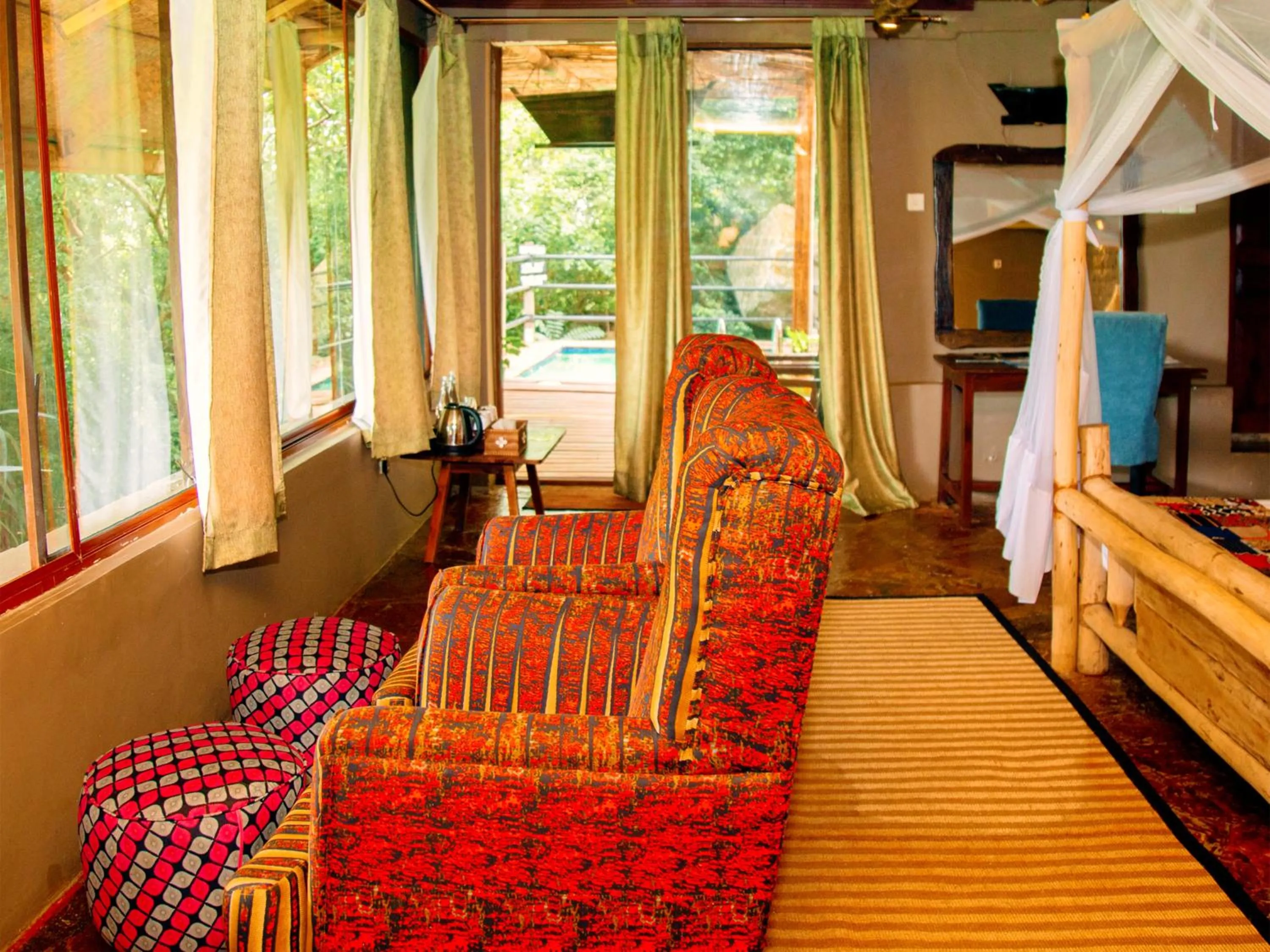 Living room in Wag Hill Lodge & Spa