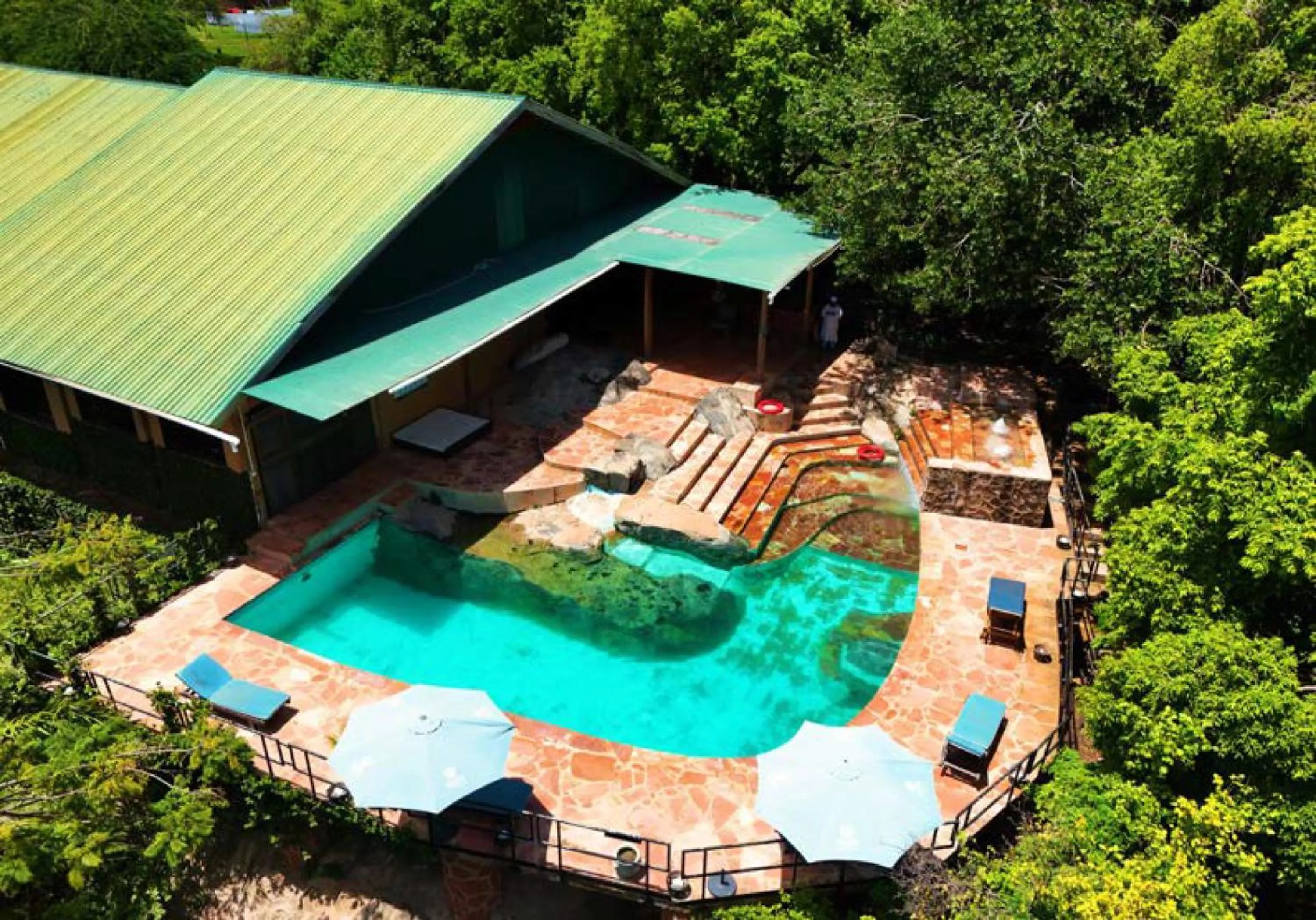 Pool view in Wag Hill Lodge & Spa
