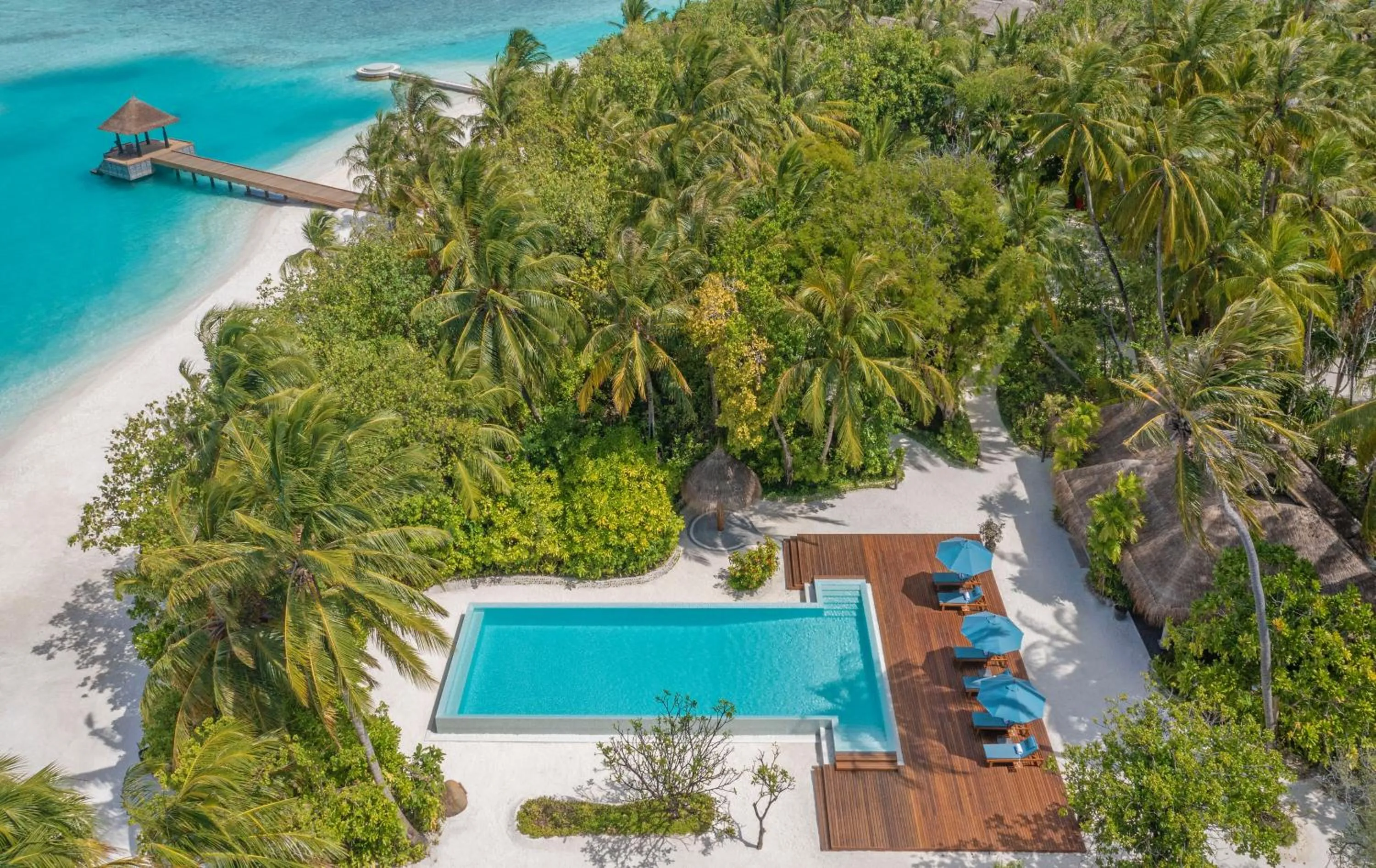 Bird's eye view in Naladhu Private Island Maldives