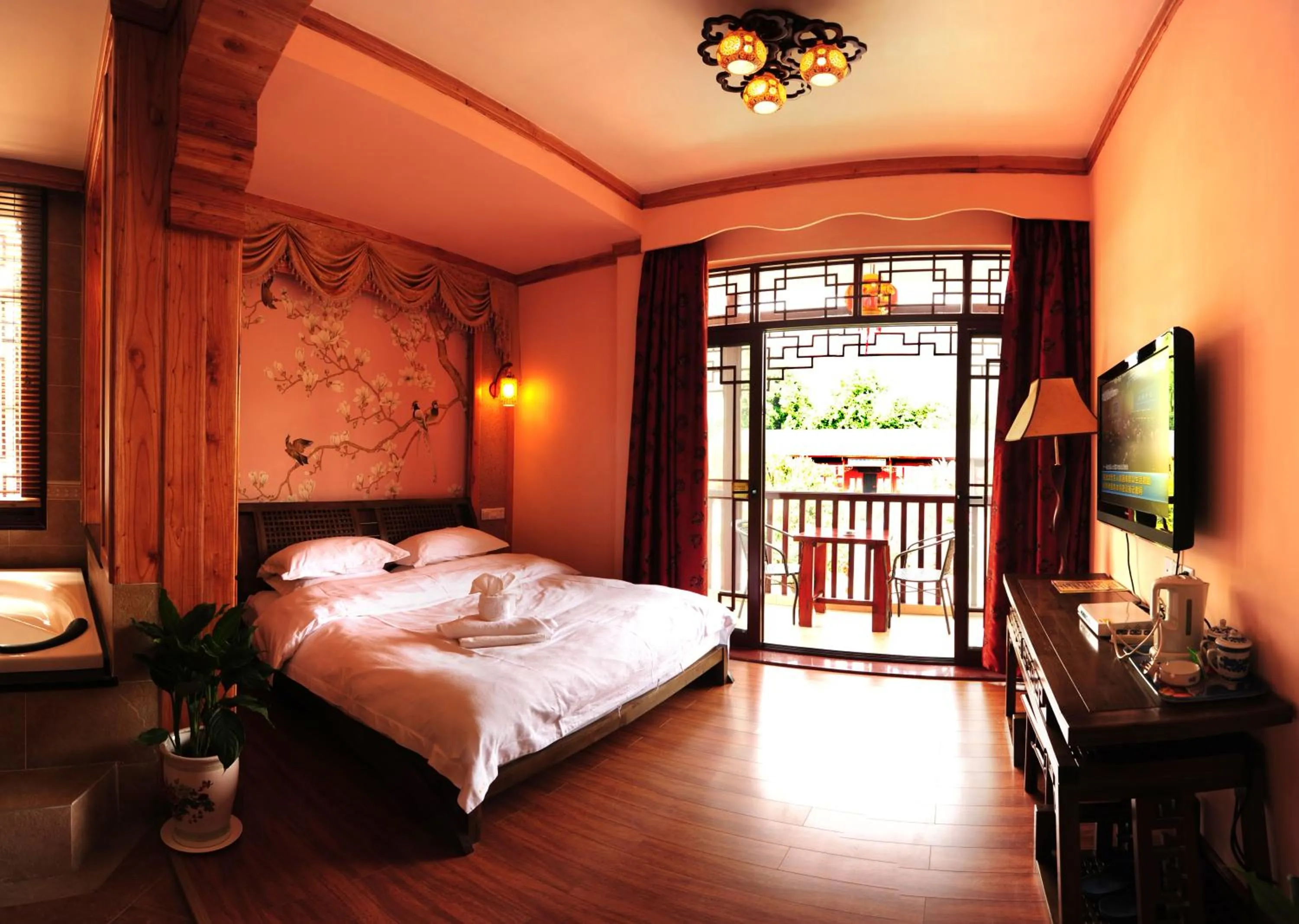 Bedroom, Bed in Yangshuo River View Hotel