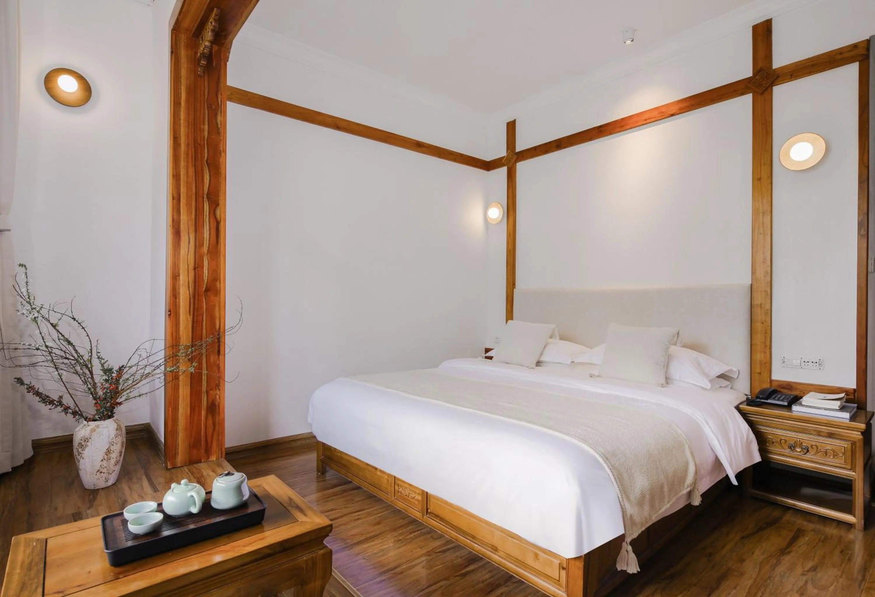 Bed in Yangshuo River View Hotel