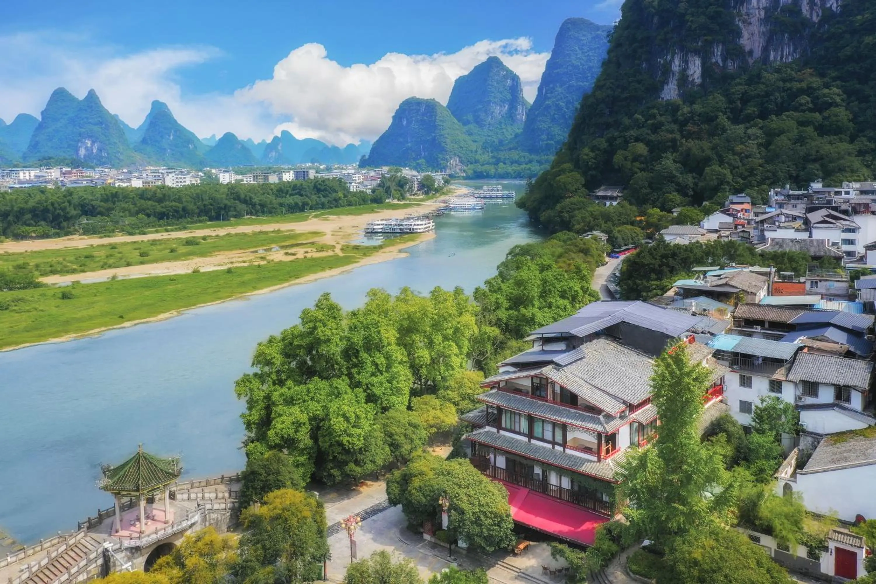 Property building in Yangshuo River View Hotel