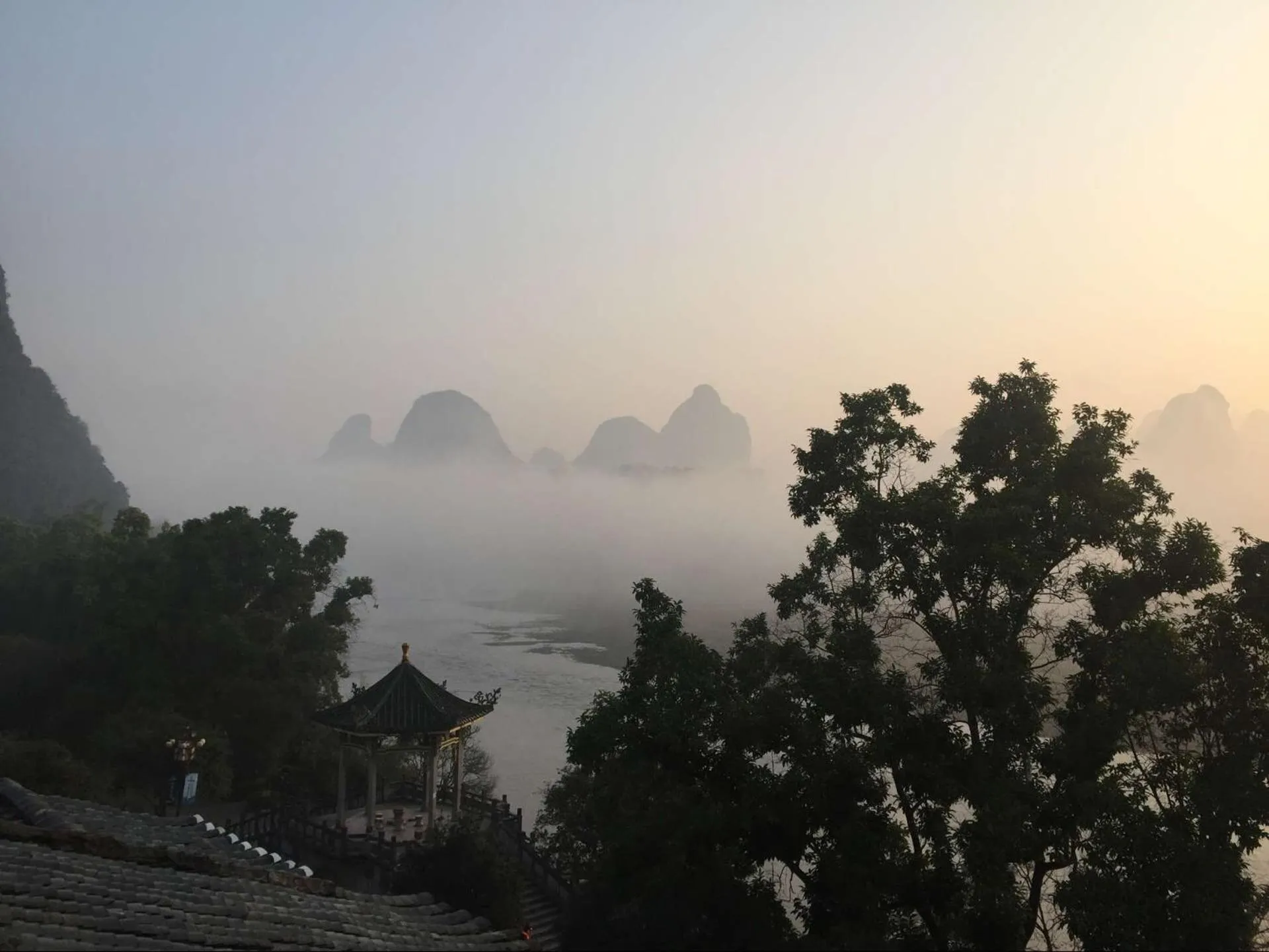 Natural landscape in Yangshuo River View Hotel