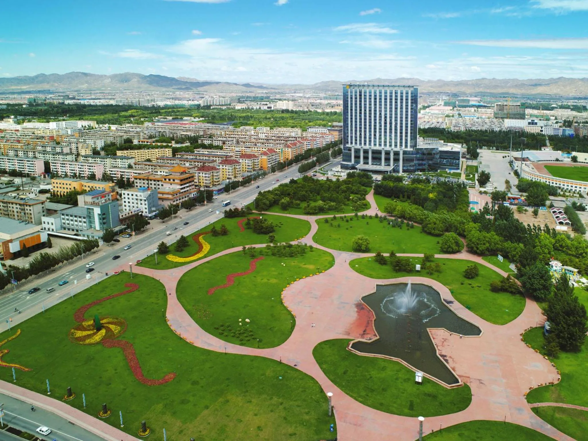Bird's eye view in Shangri-La Baotou