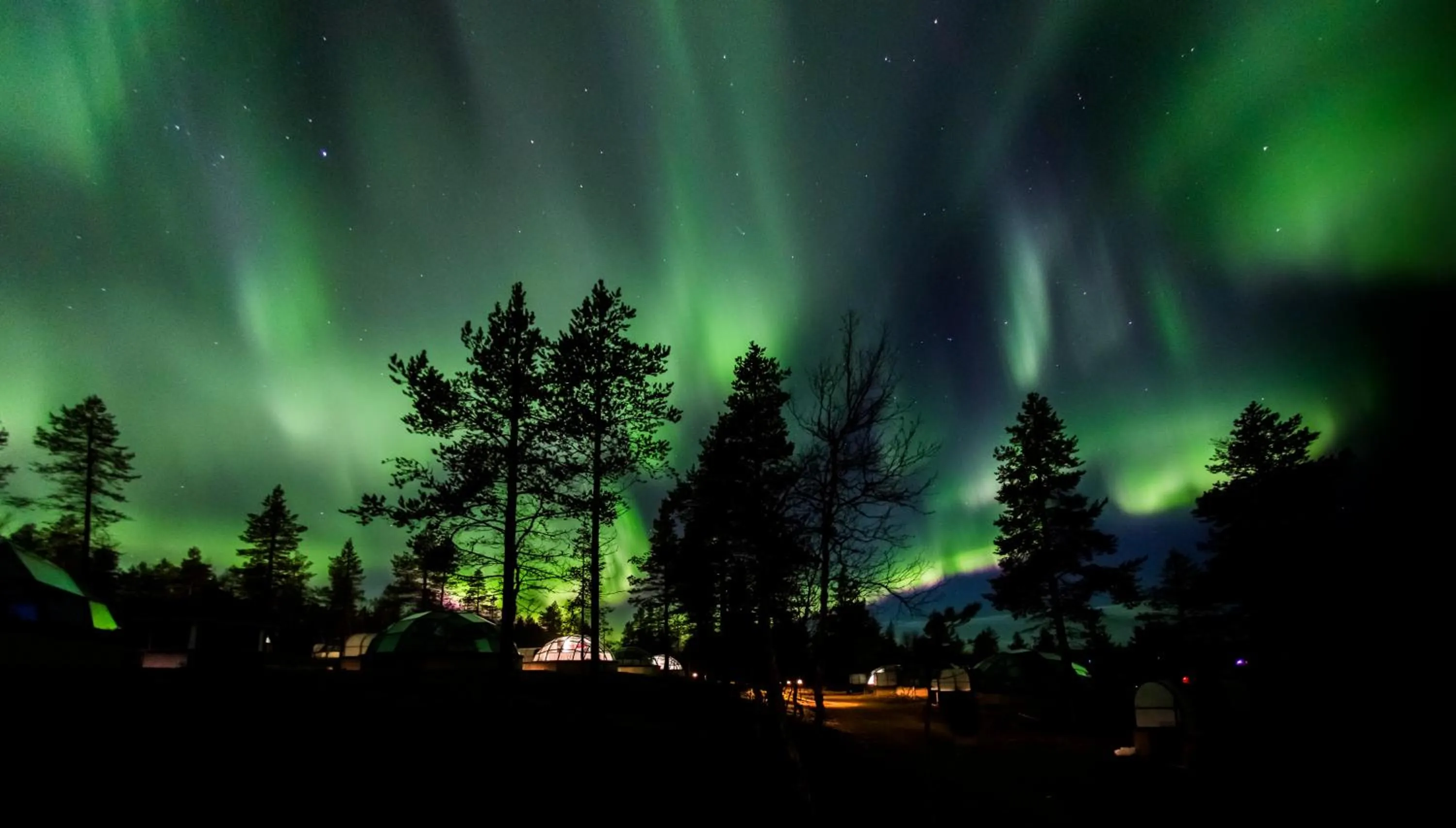 Natural landscape in Kakslauttanen Arctic Resort - Igloos and Chalets