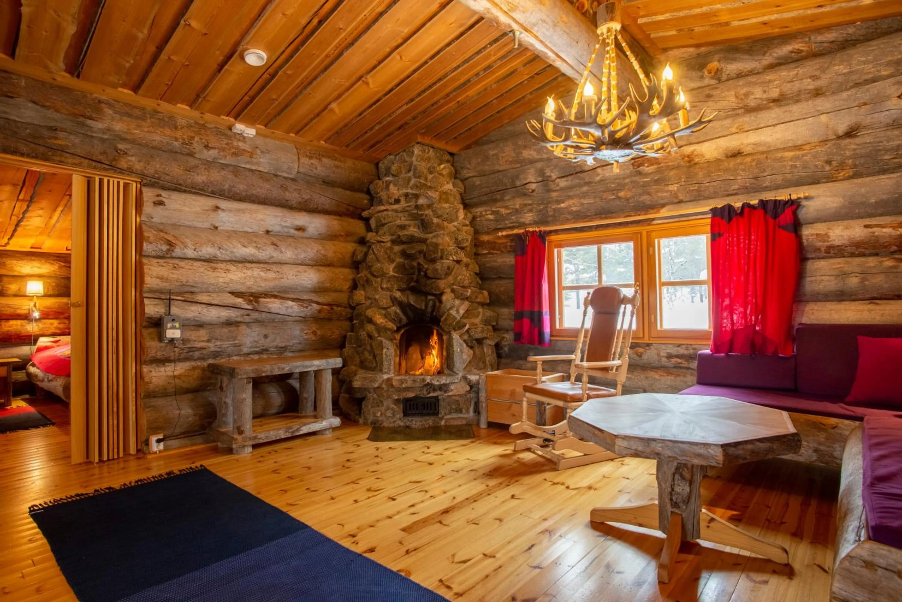 Living room in Kakslauttanen Arctic Resort - Igloos and Chalets
